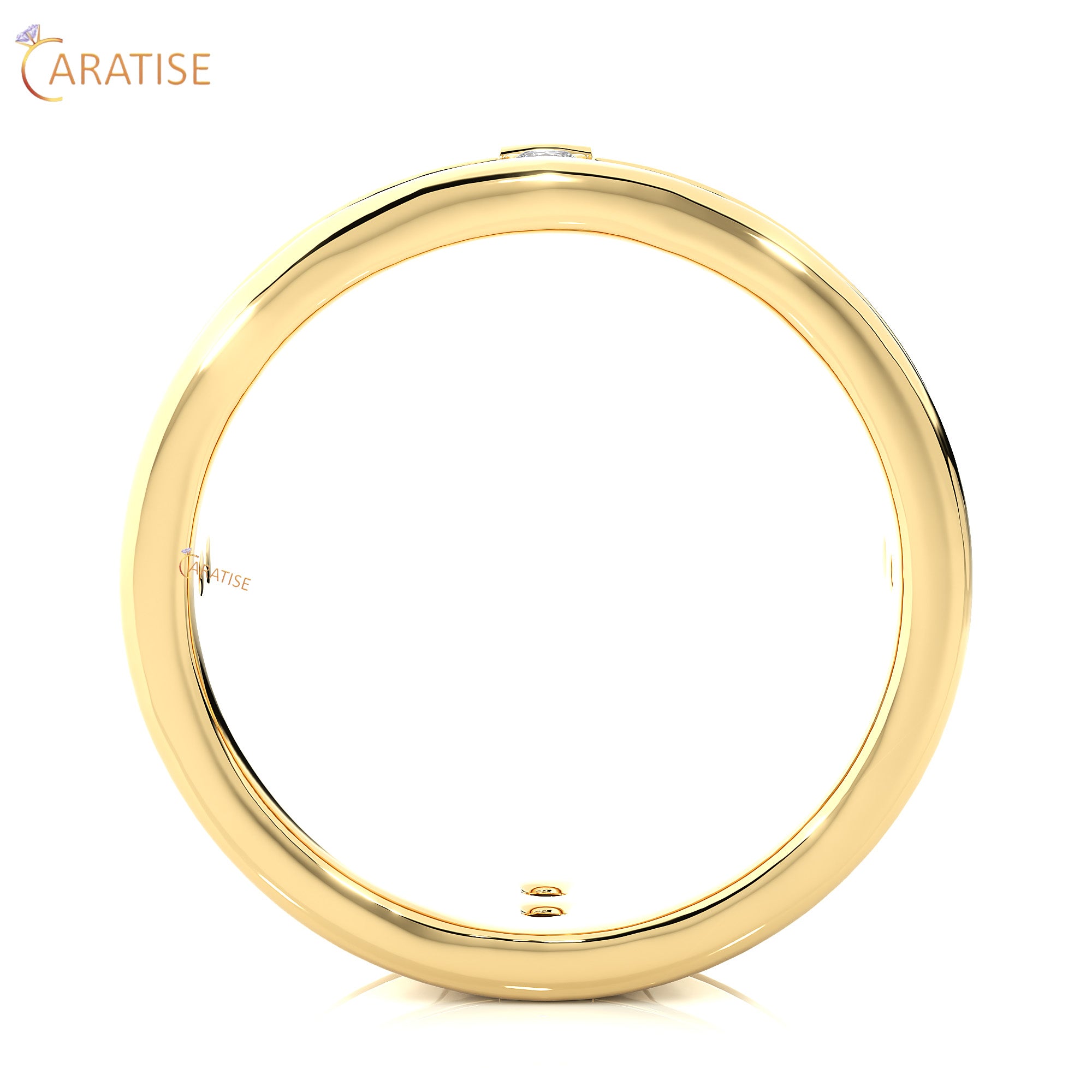 0.28 TDW Round Cut Mossiante Diamond Men's Band Ring 925 Silver