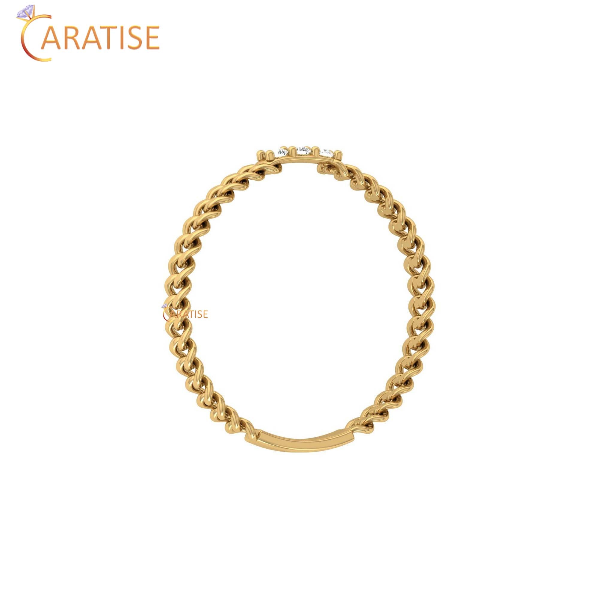 0.04 TDW Round Cut Minimalist Men's Diamond Band