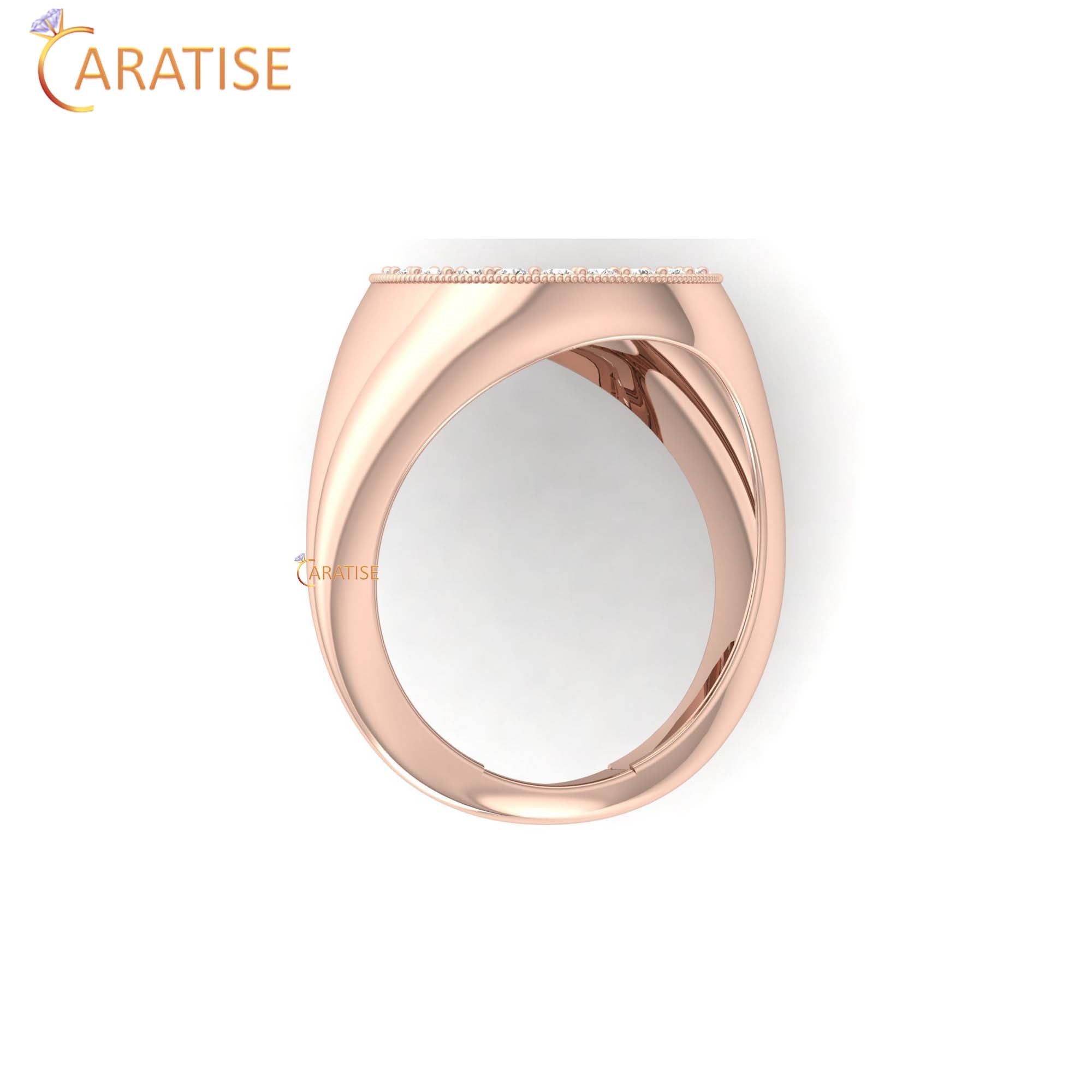 0.26 TDW Round Cut Men's Engagement Diamond Ring