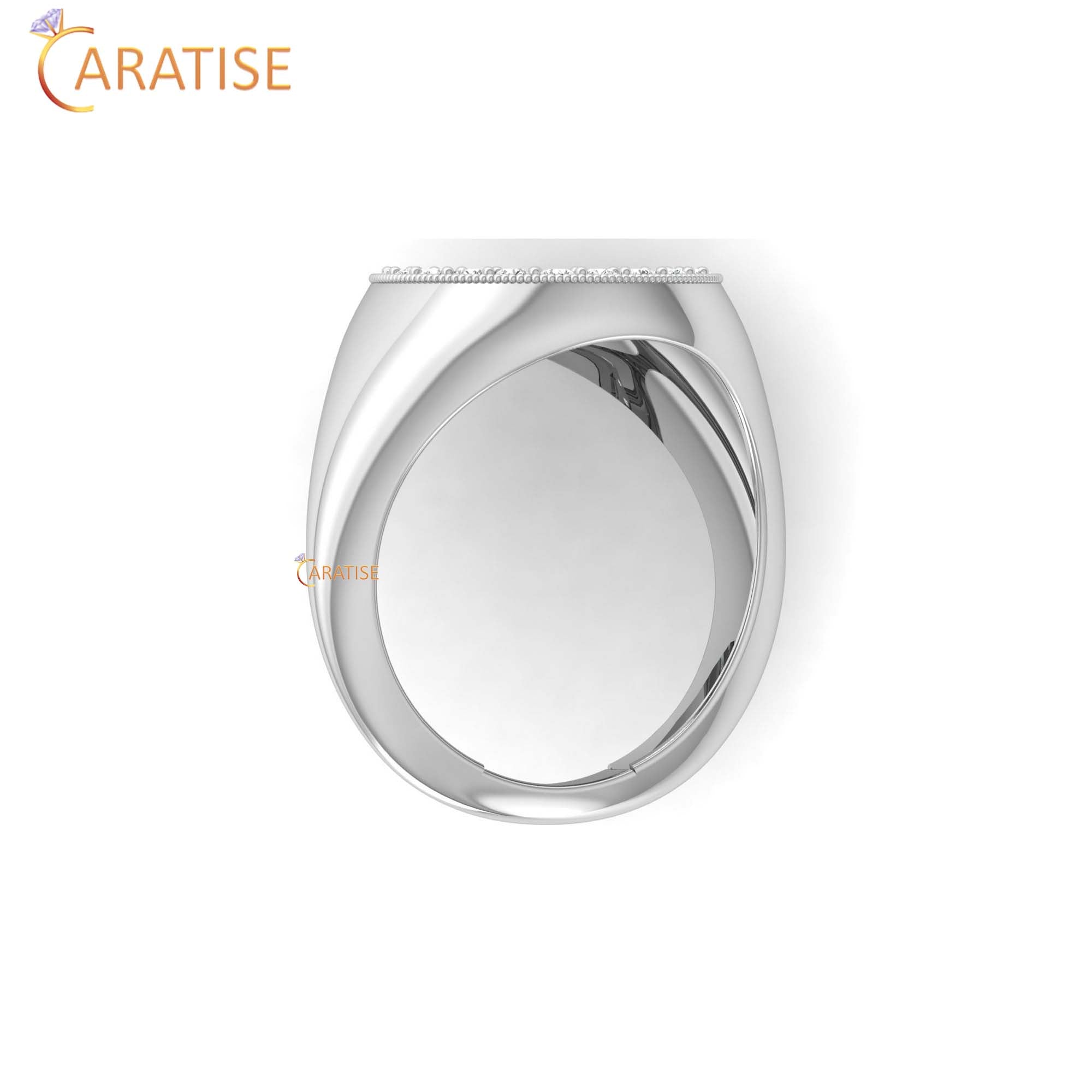 0.26 TDW Round Cut Men's Engagement Diamond Ring