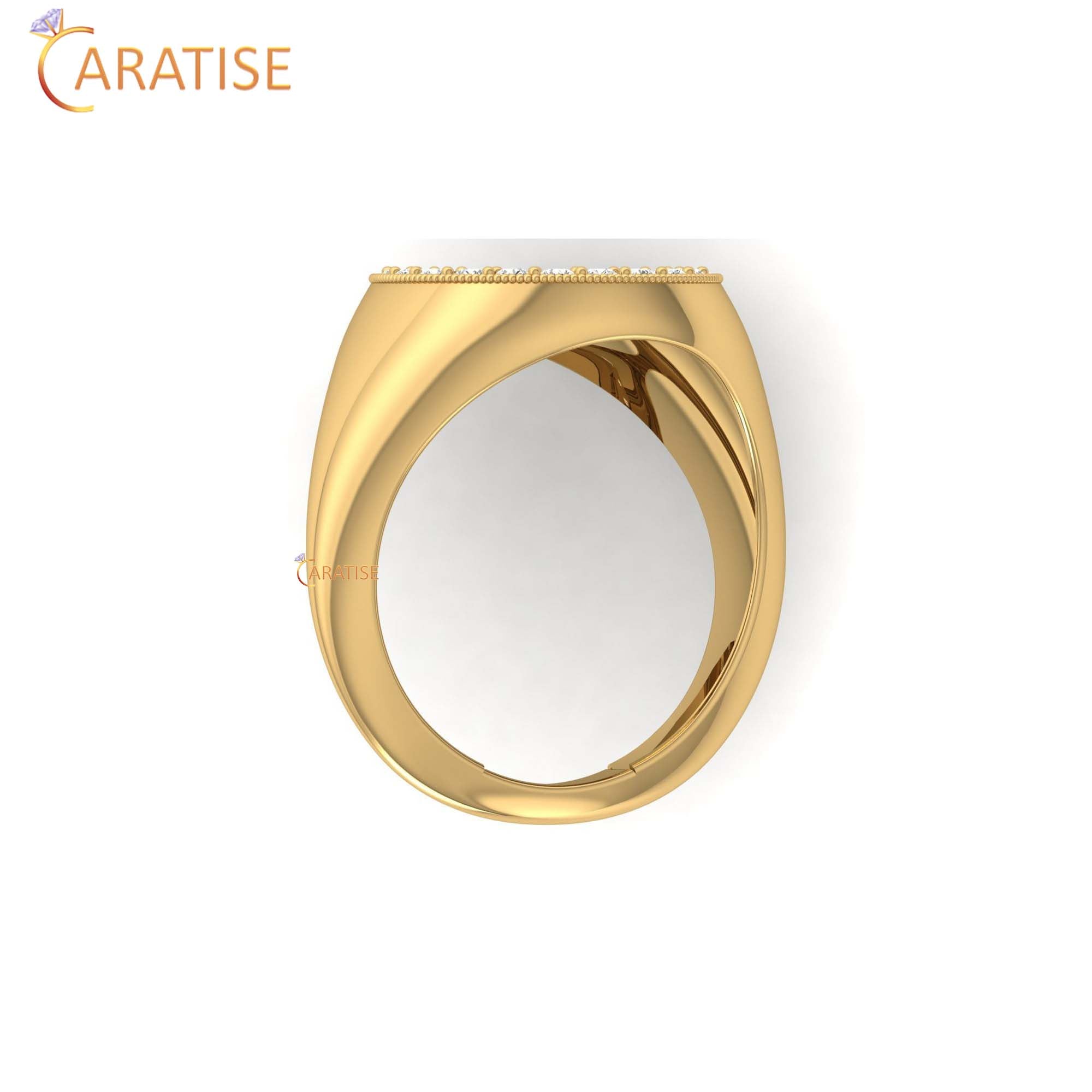 0.26 TDW Round Cut Men's Engagement Diamond Ring