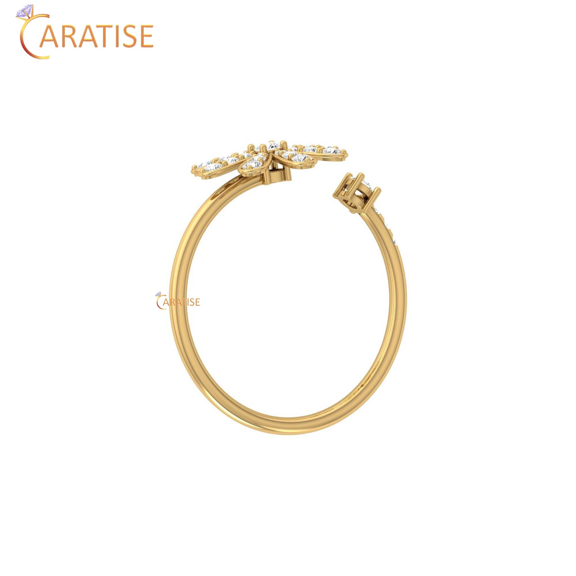 0.27 TDW Round Cut Minimalist Women's Diamond Ring