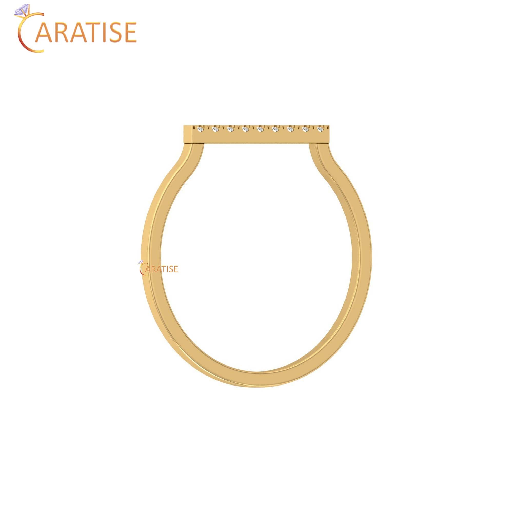 0.045 TDW Round Cut Women's Minimalist Diamond Ring