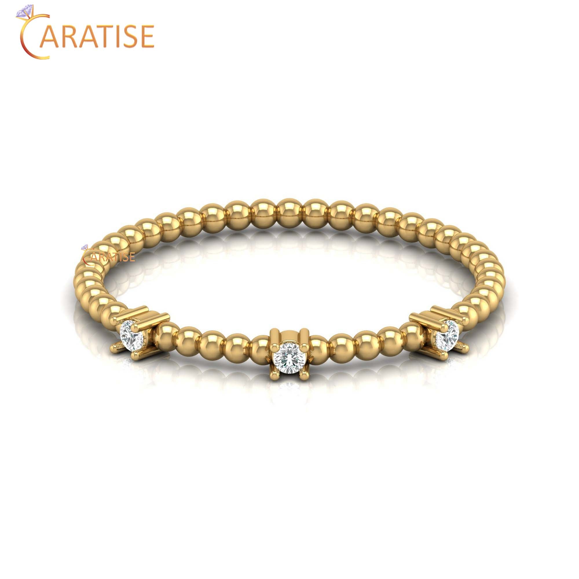 0.038 TDW Round Cut Minimalist Women's Diamond Ring