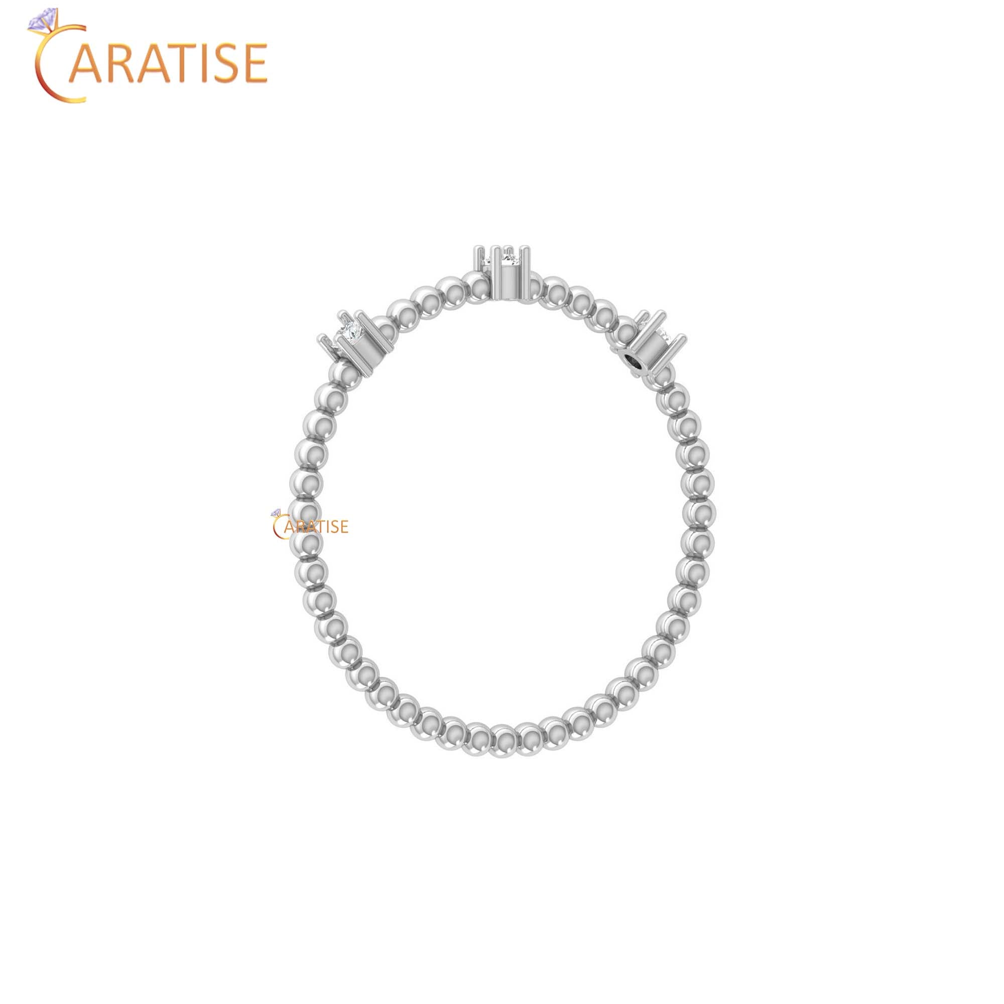 0.038 TDW Round Cut Minimalist Women's Diamond Ring