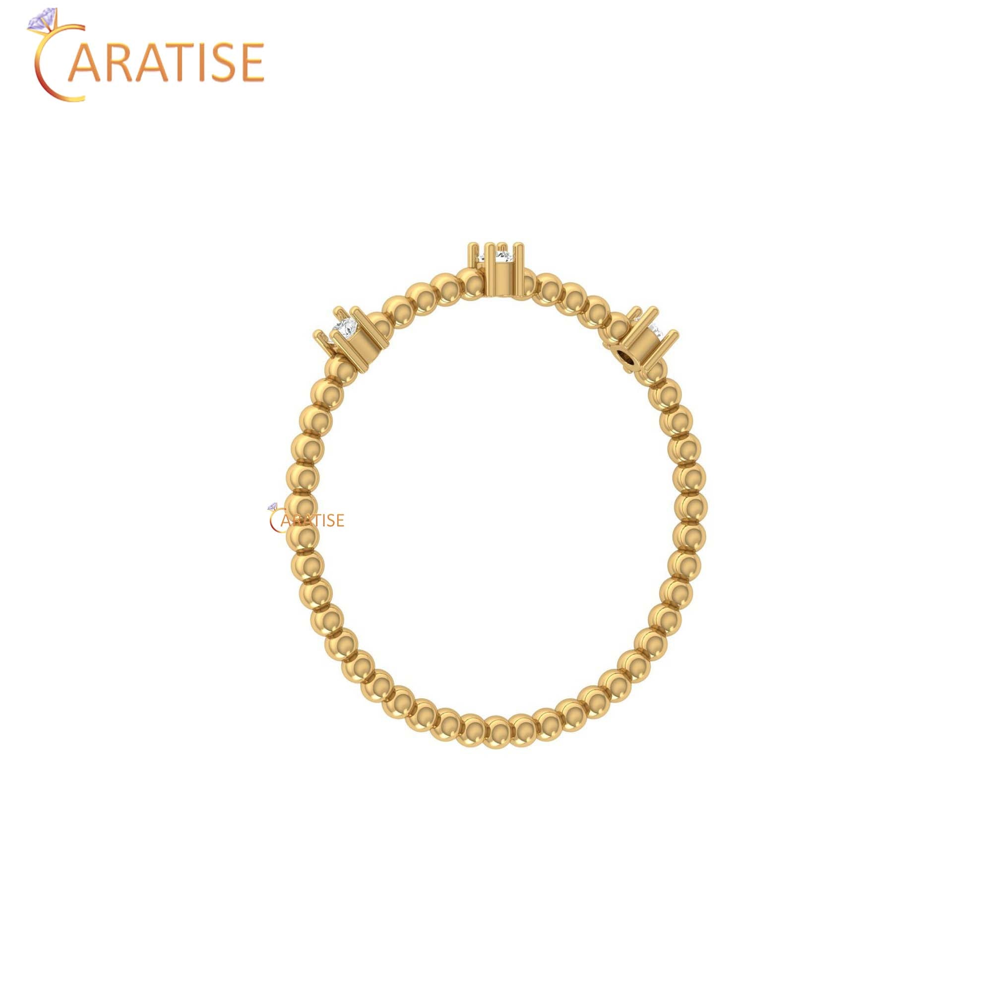 0.038 TDW Round Cut Minimalist Women's Diamond Ring