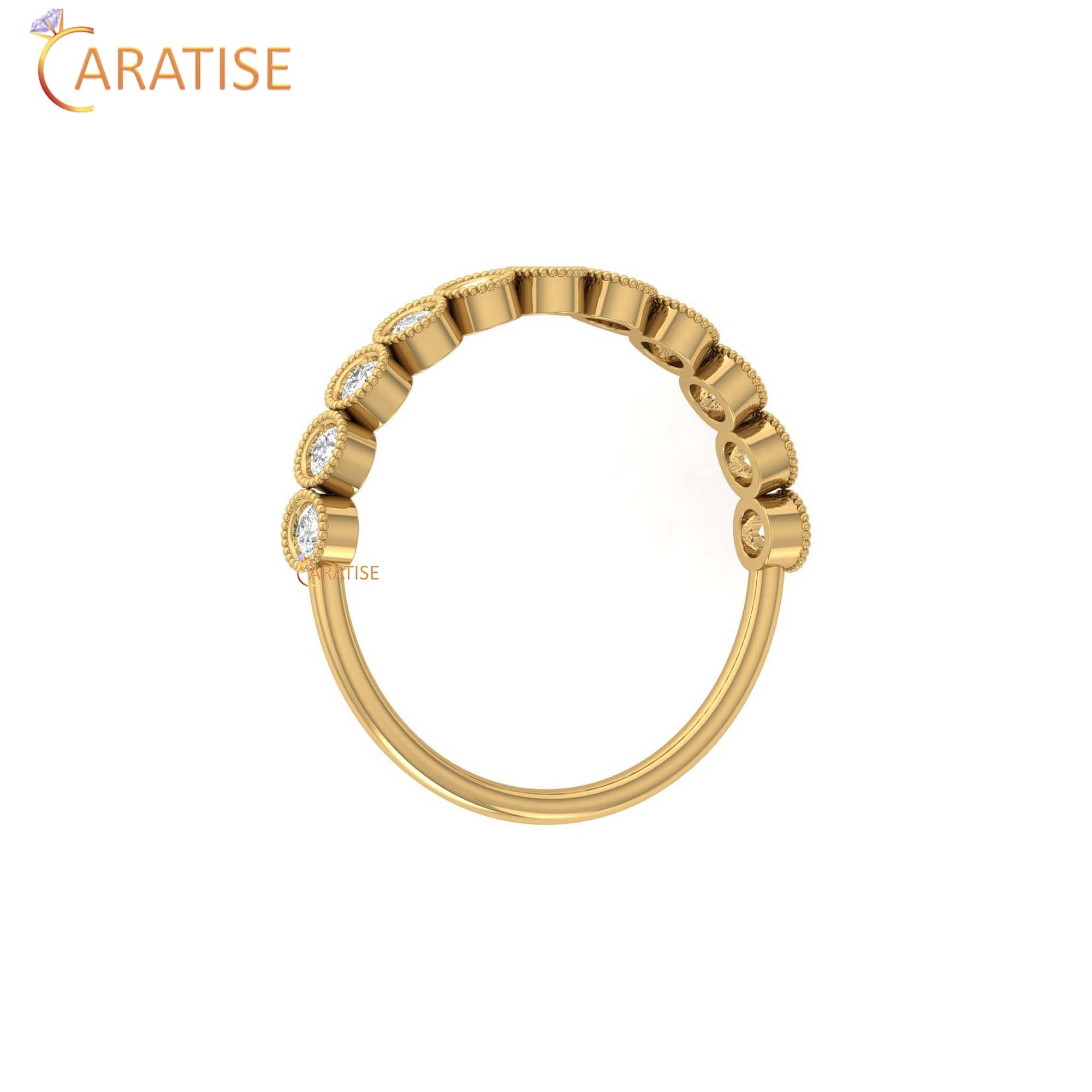 0.33 TDW Round Cut Women's Minimalist Diamond Ring