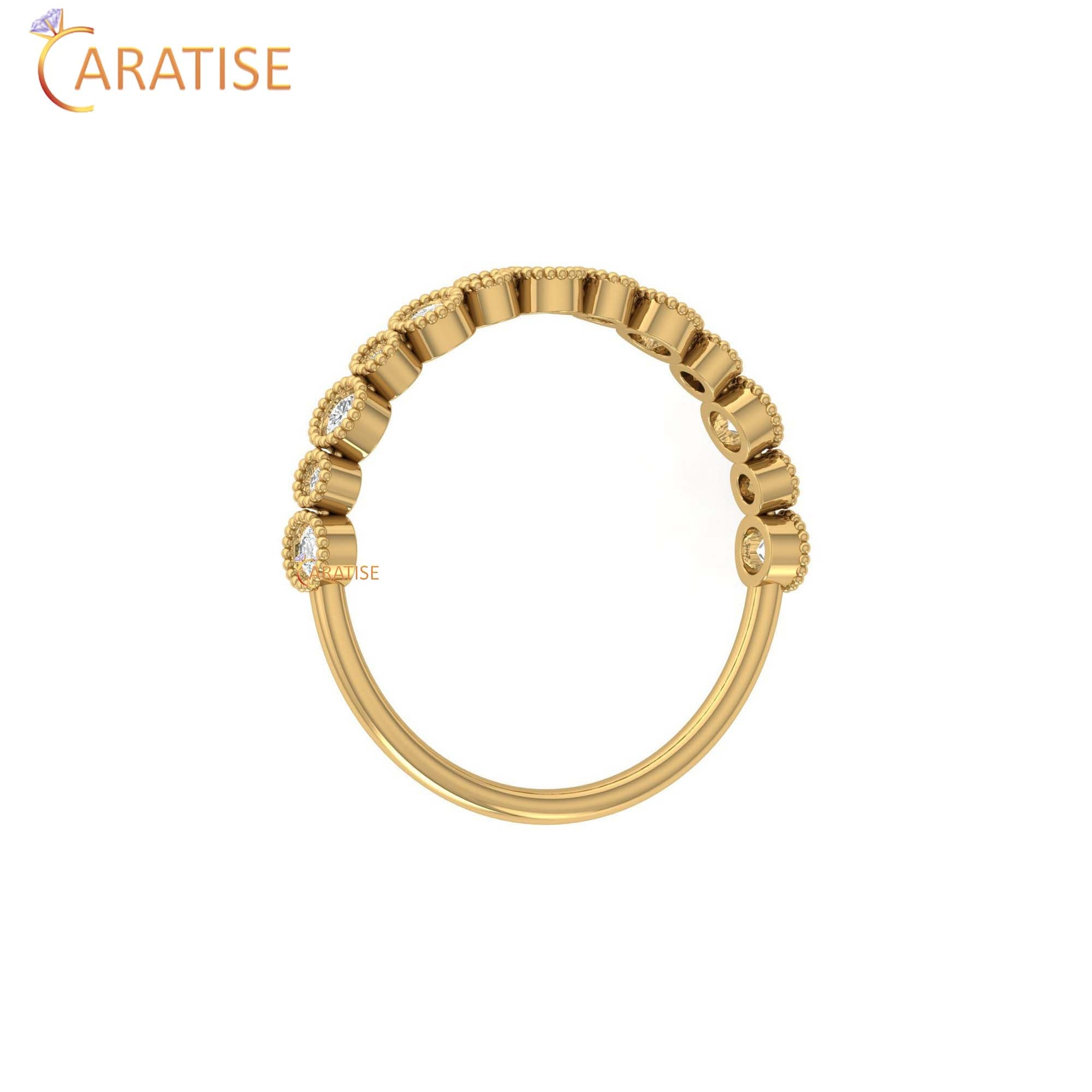 0.259 TDW Round Cut Women's Minimalist Diamond Ring