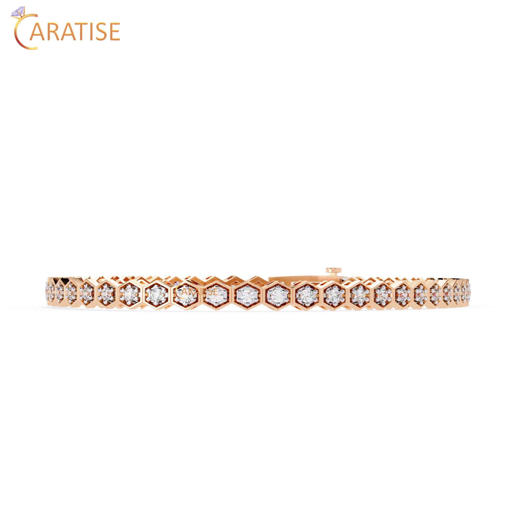 1.13 TDW Round Cut Diamond Women's Slider Bracelet