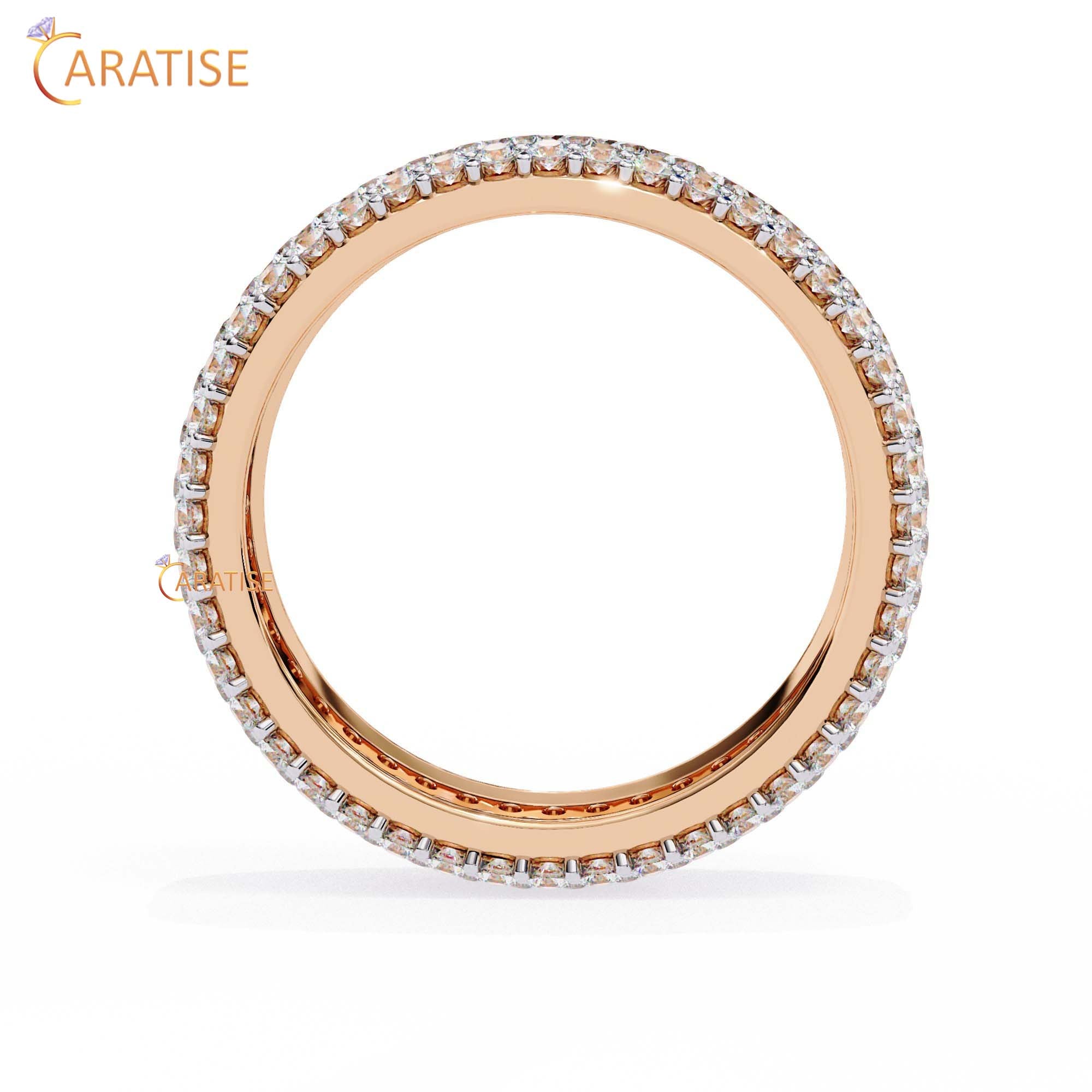 1.81 TDW Round Cut Diamond Women's Band Ring