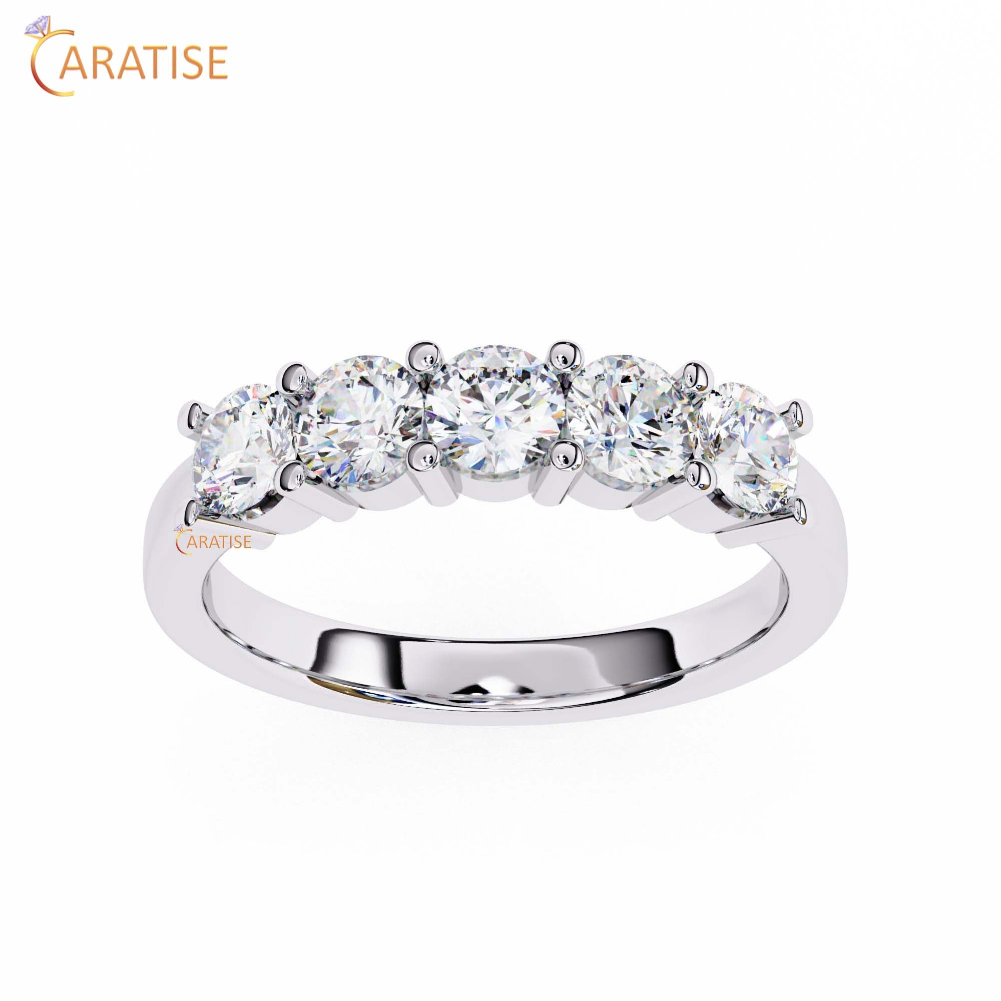 1.03 TDW Round Cut Diamond Women's Band