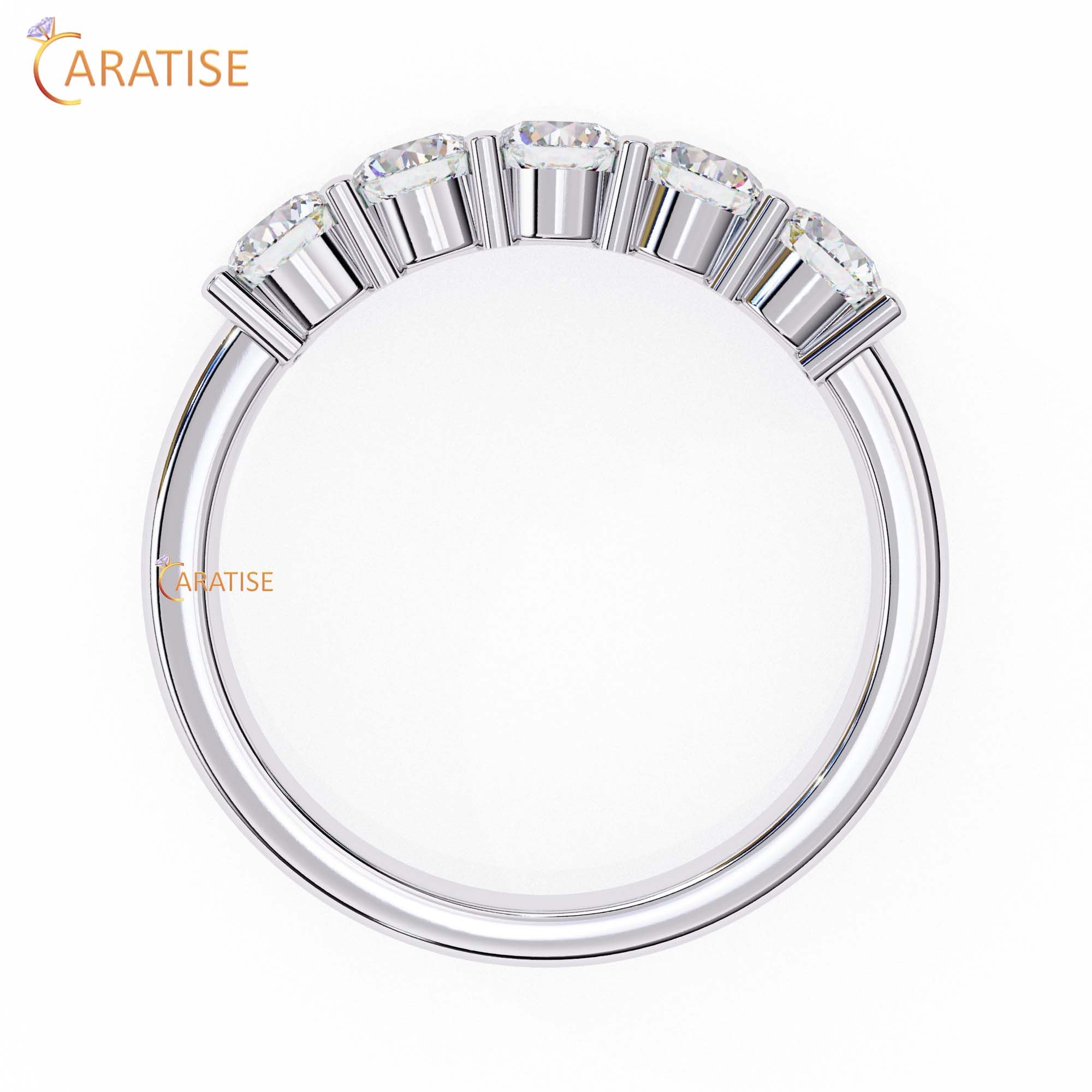 1.03 TDW Round Cut Diamond Women's Band