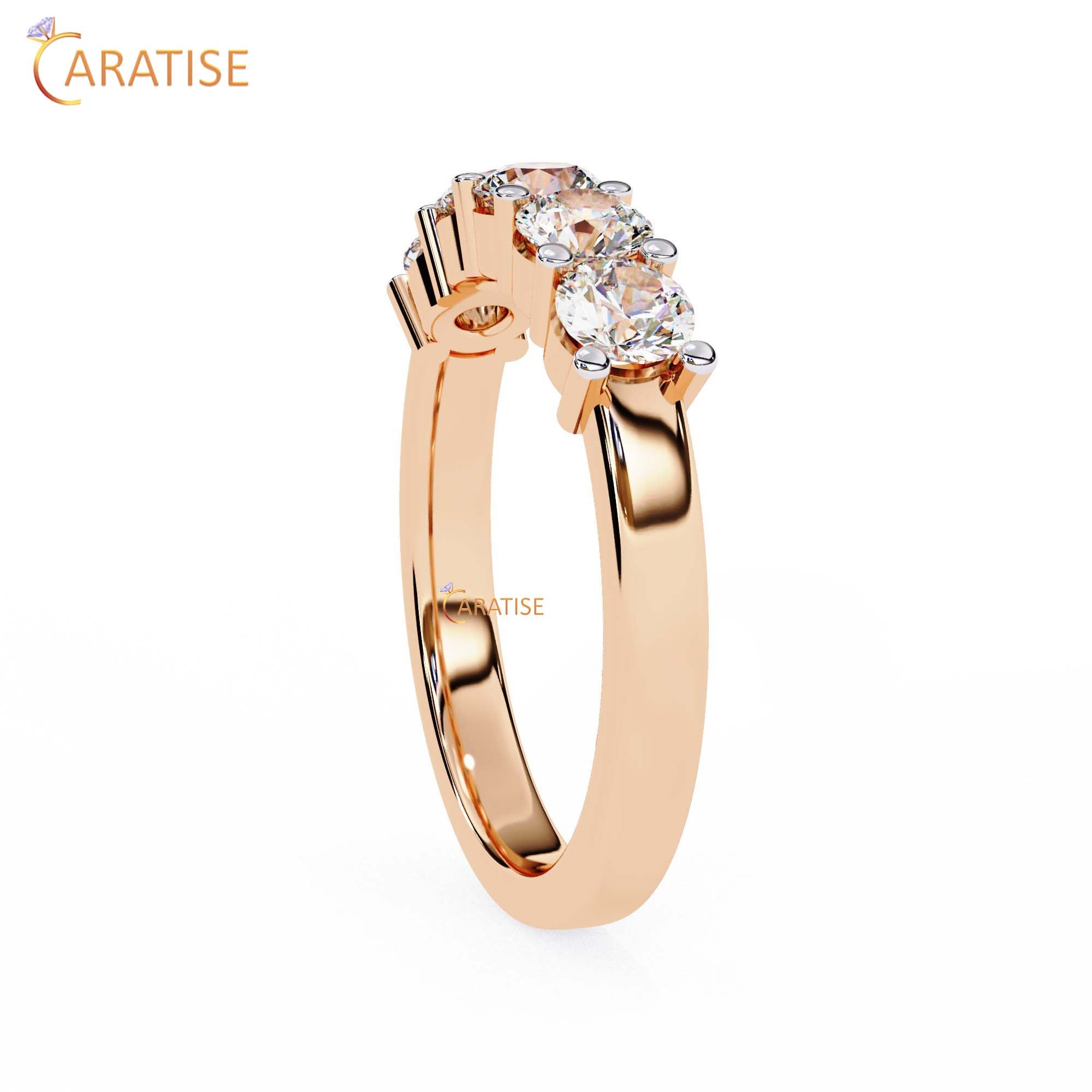 1.03 TDW Round Cut Diamond Women's Band