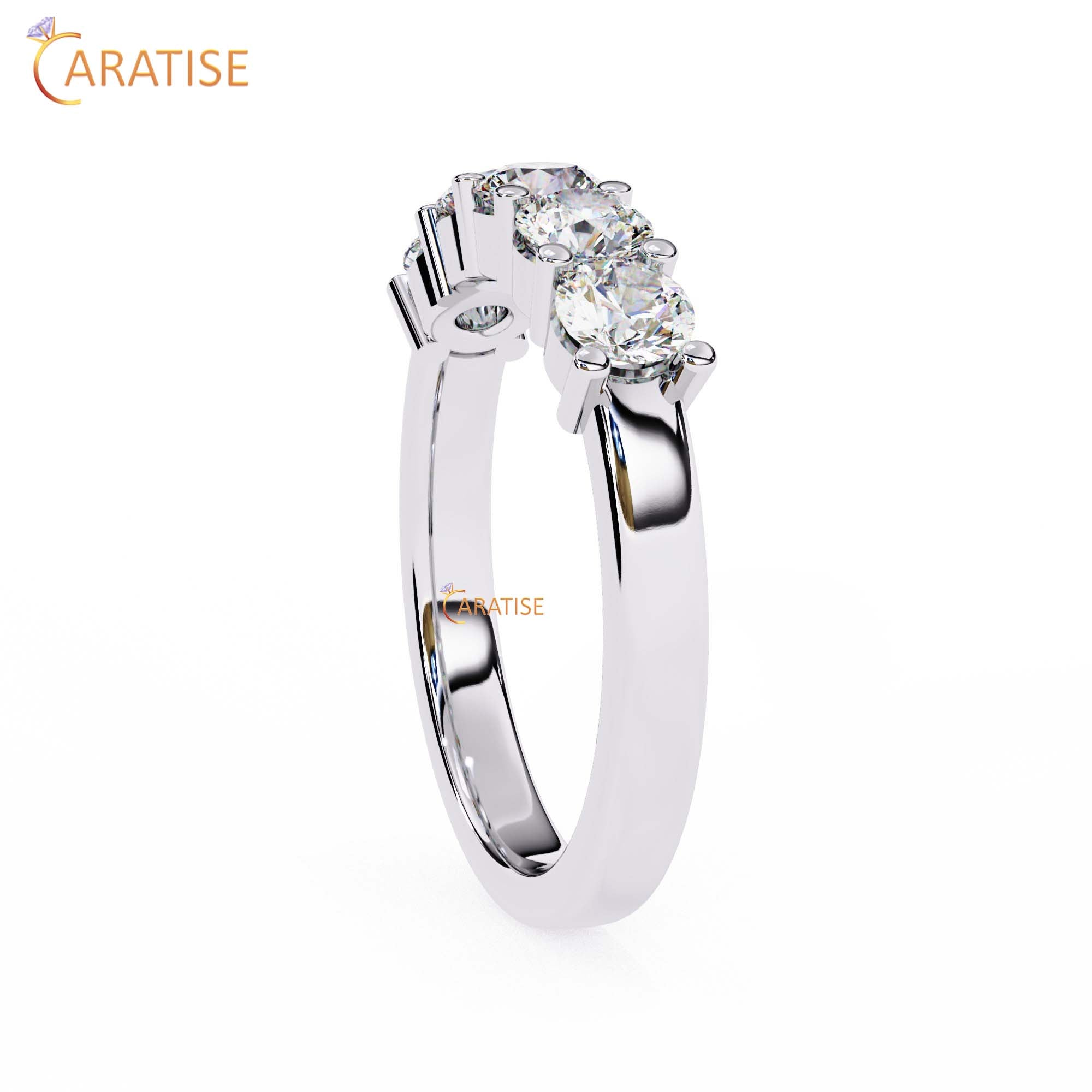 1.03 TDW Round Cut Diamond Women's Band