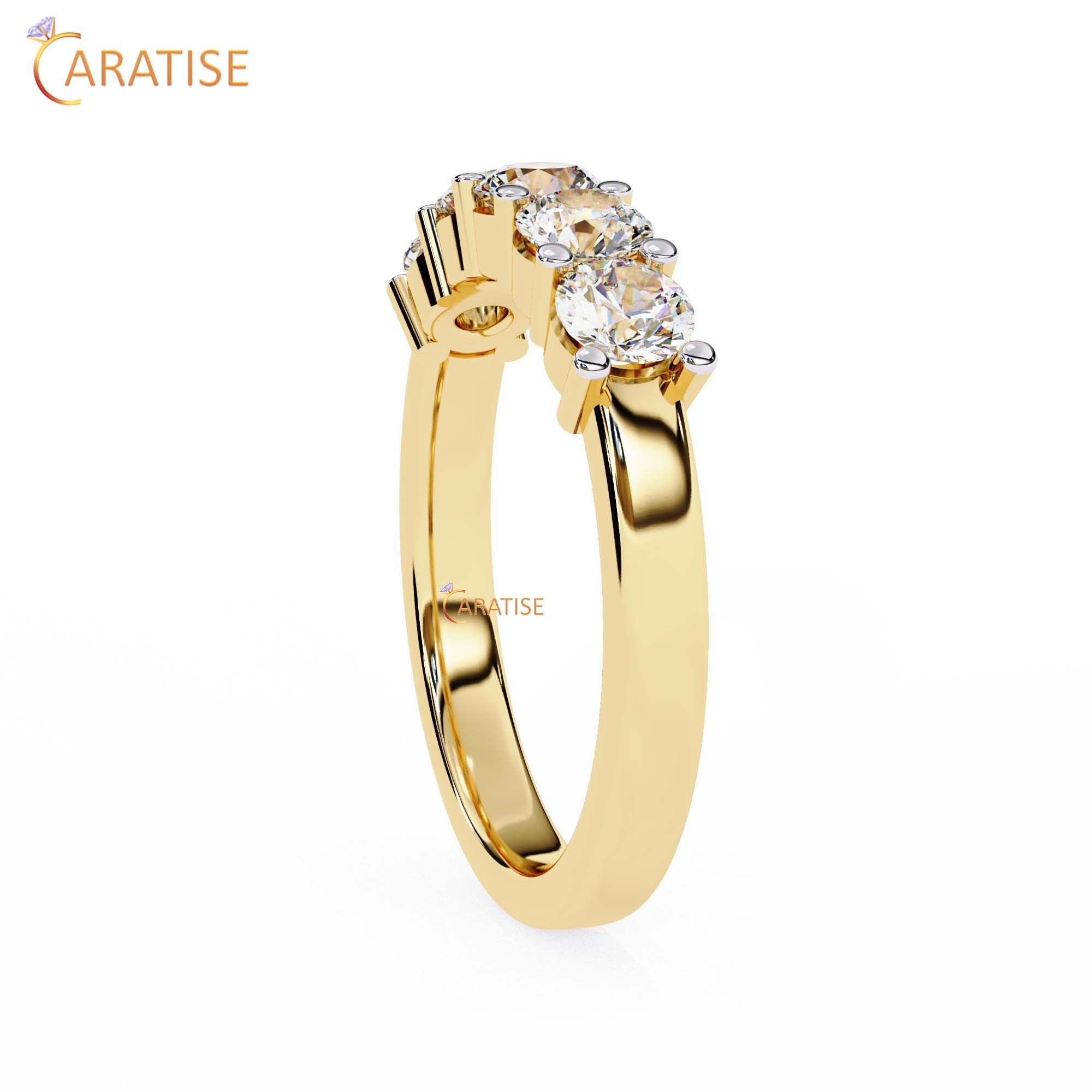 1.03 TDW Round Cut Diamond Women's Band