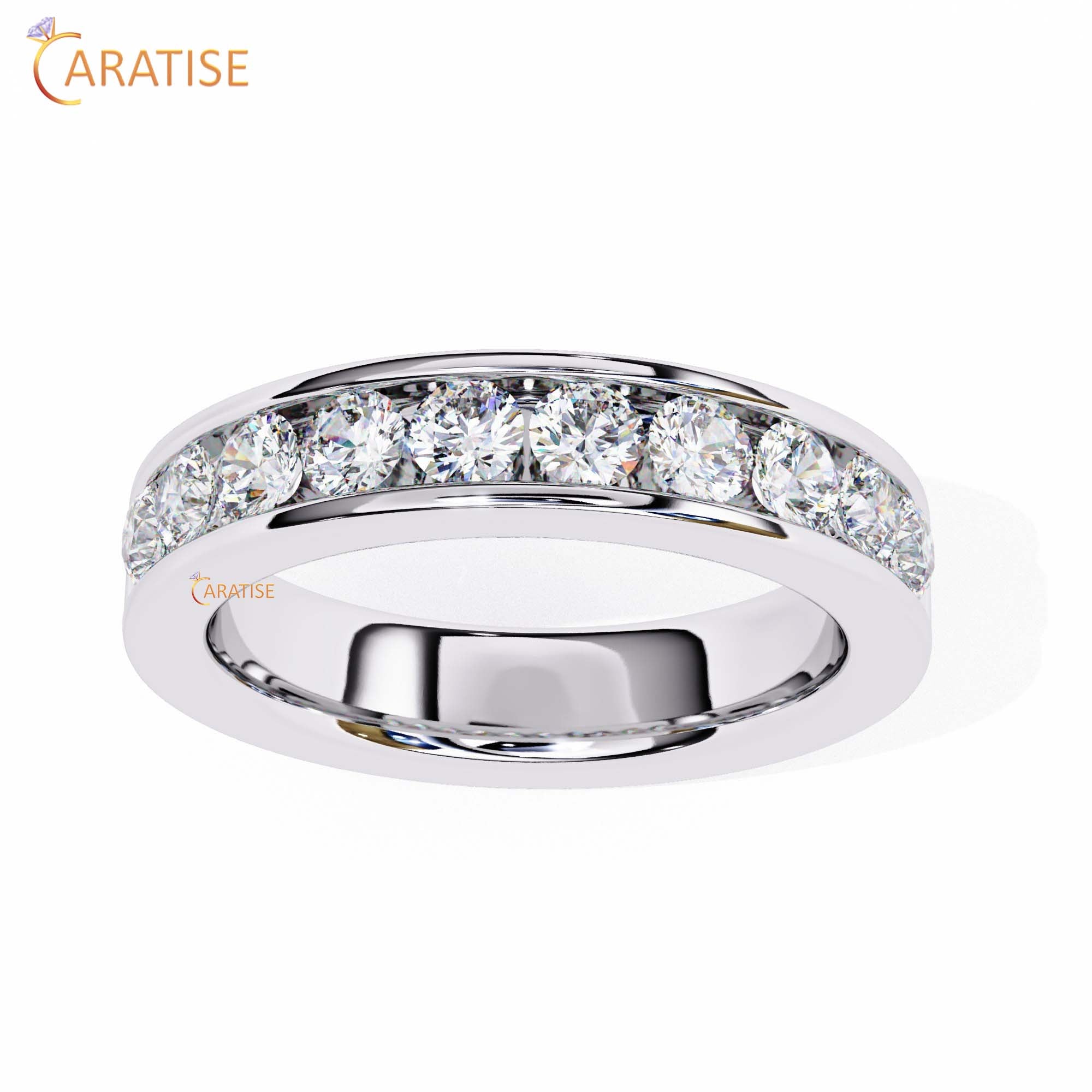 1.01 TDW Round Cut Diamond Women's Band