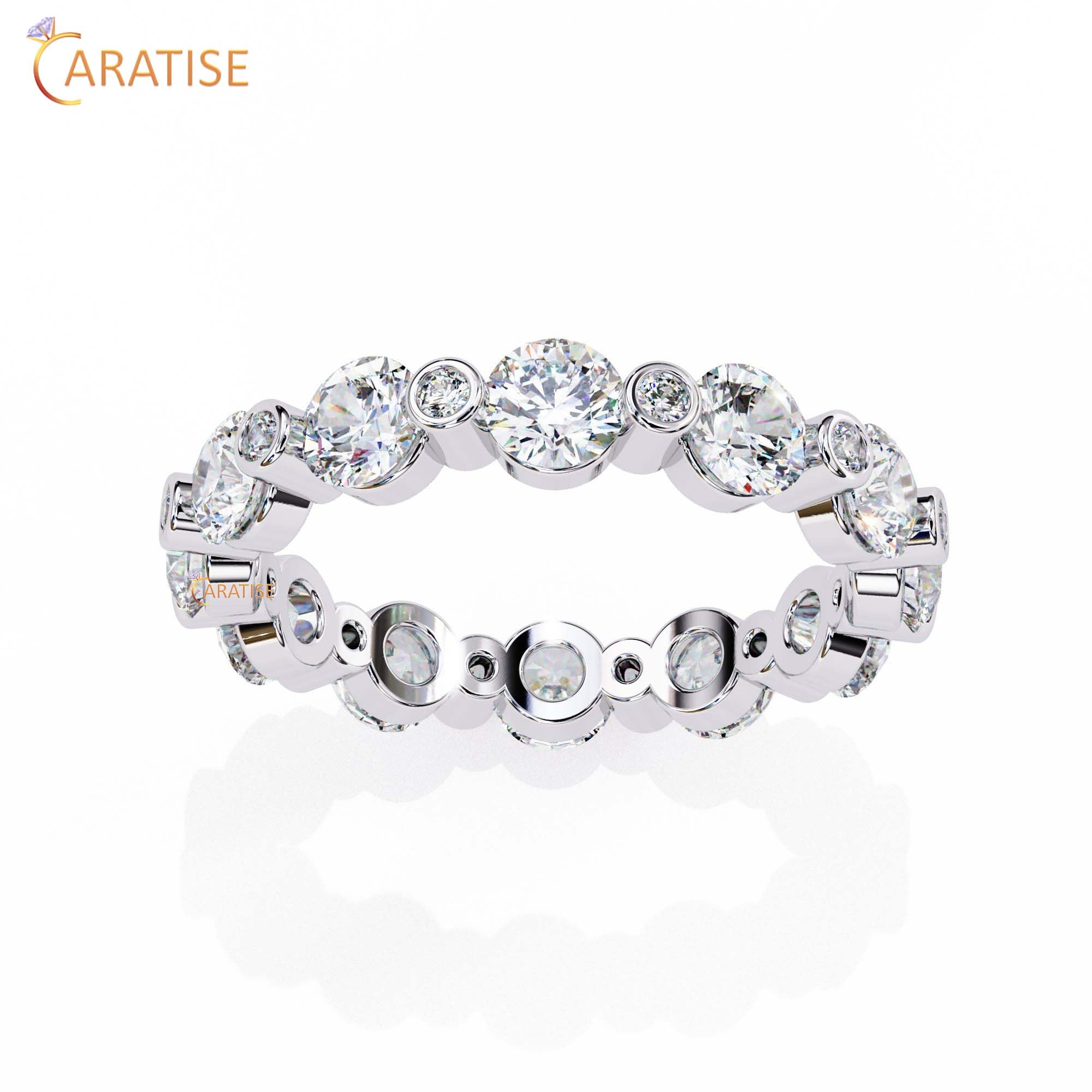 2.45 TDW Round Cut Diamond Women's Band