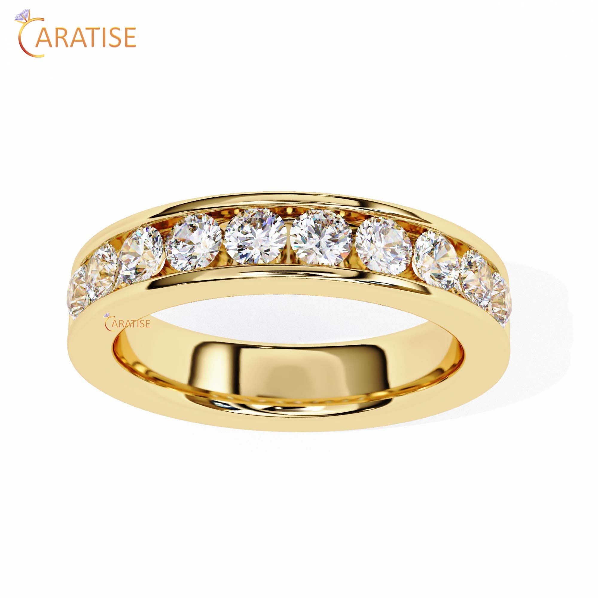 1.01 TDW Round Cut Diamond Women's Band