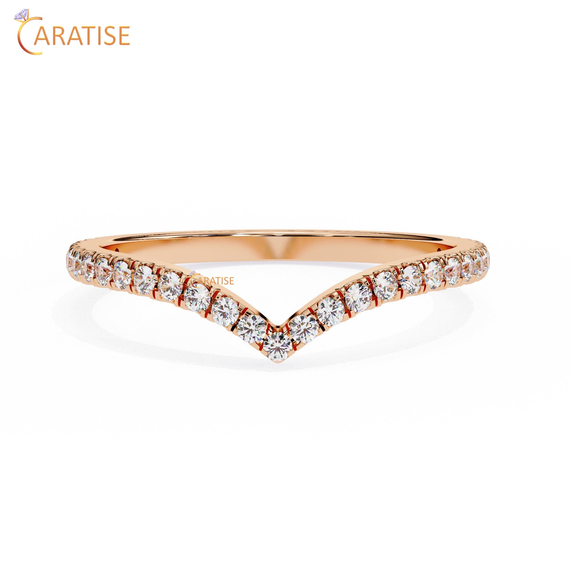 0.24 TDW Round Cut Diamond Women's Minimalist Ring