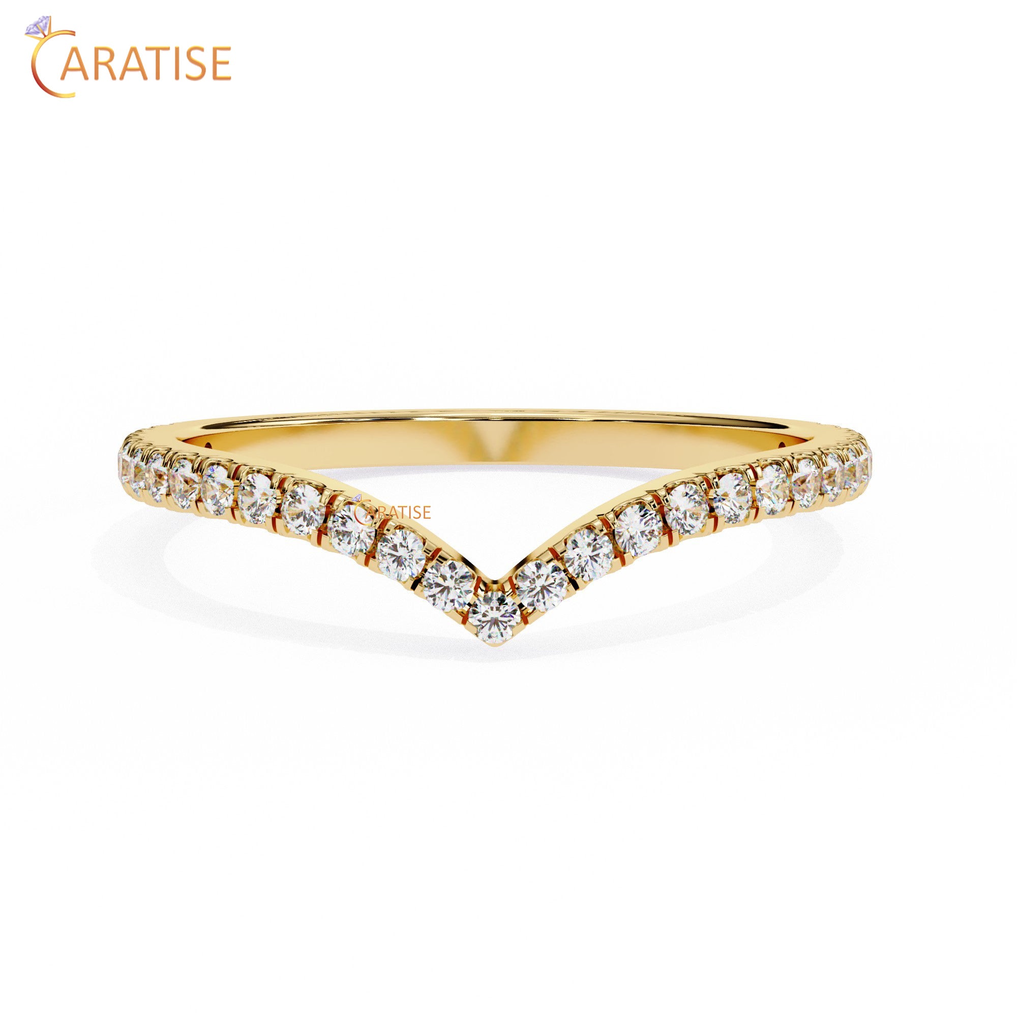 0.24 TDW Round Cut Diamond Women's Minimalist Ring