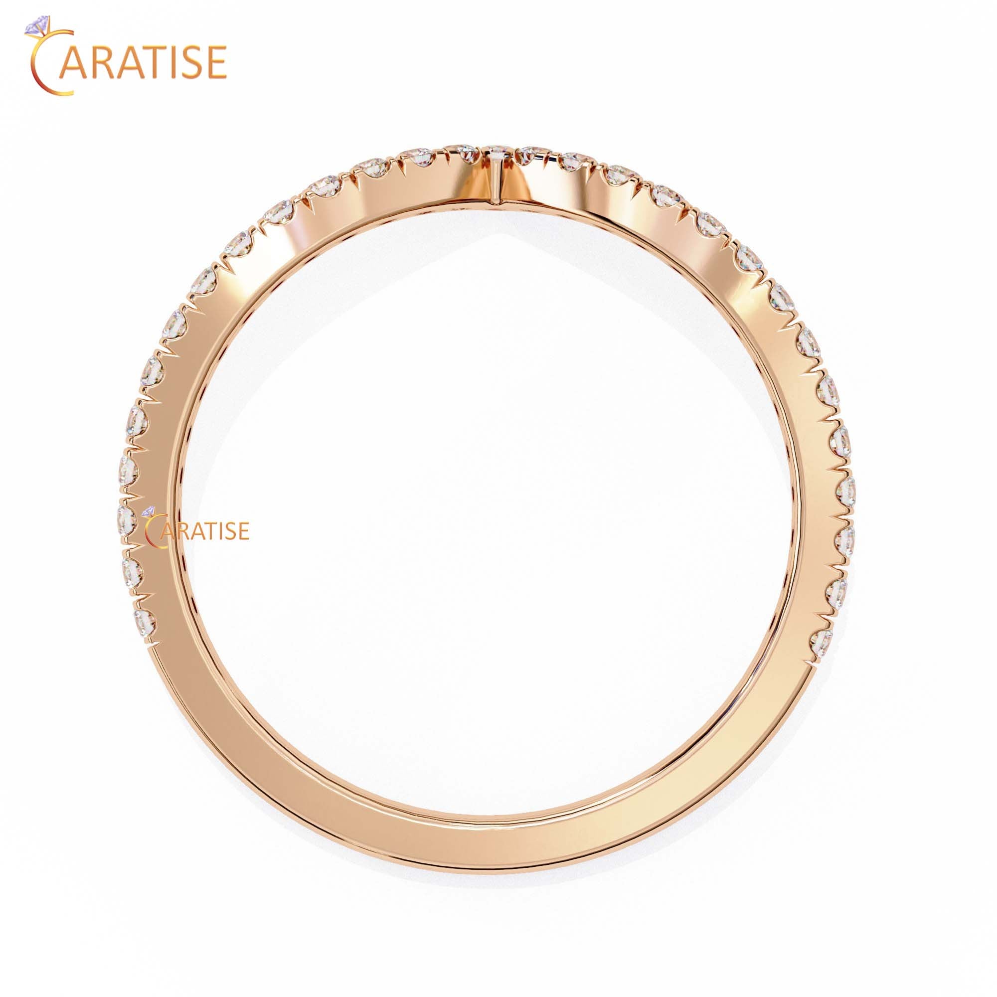 0.24 TDW Round Cut Diamond Women's Minimalist Ring