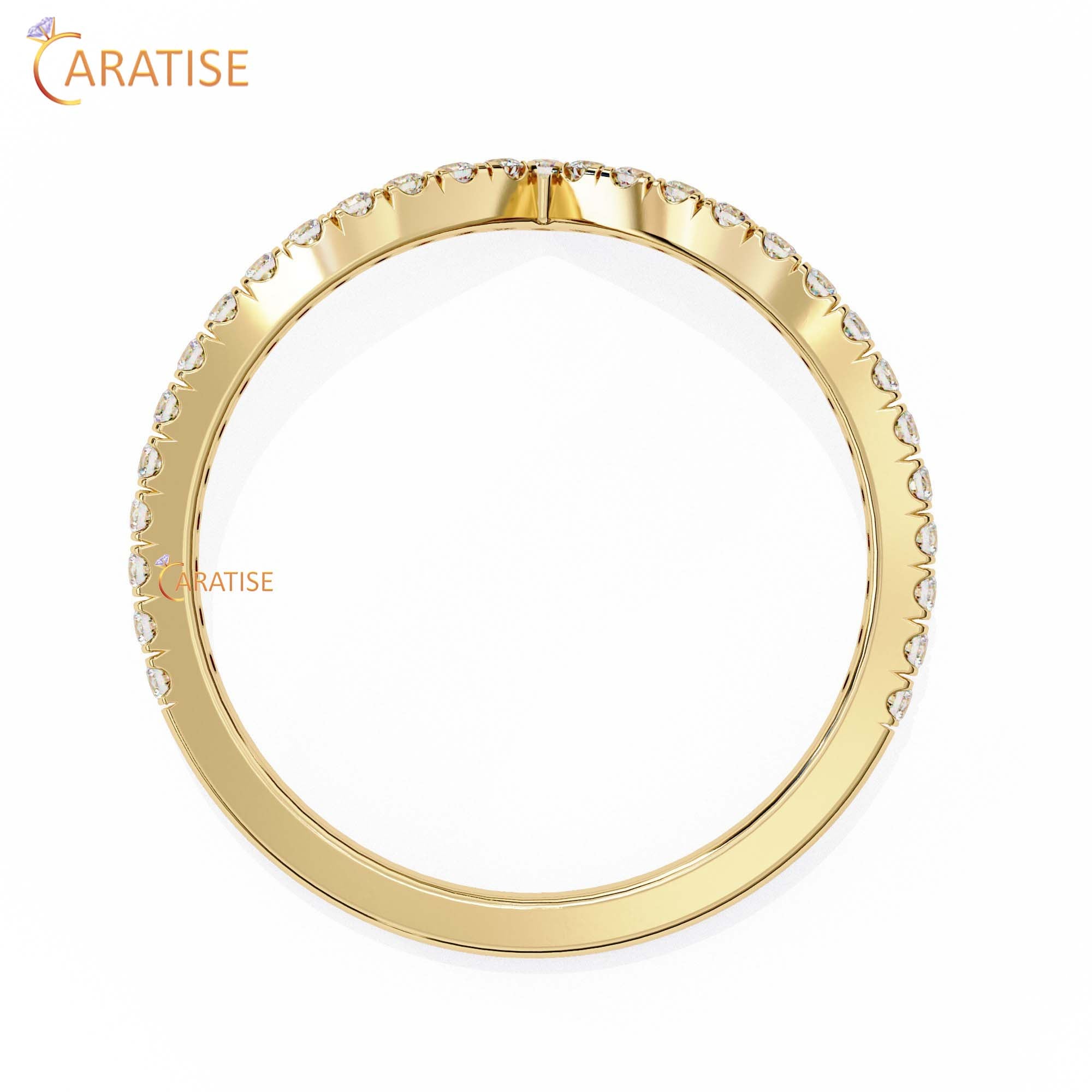 0.24 TDW Round Cut Diamond Women's Minimalist Ring