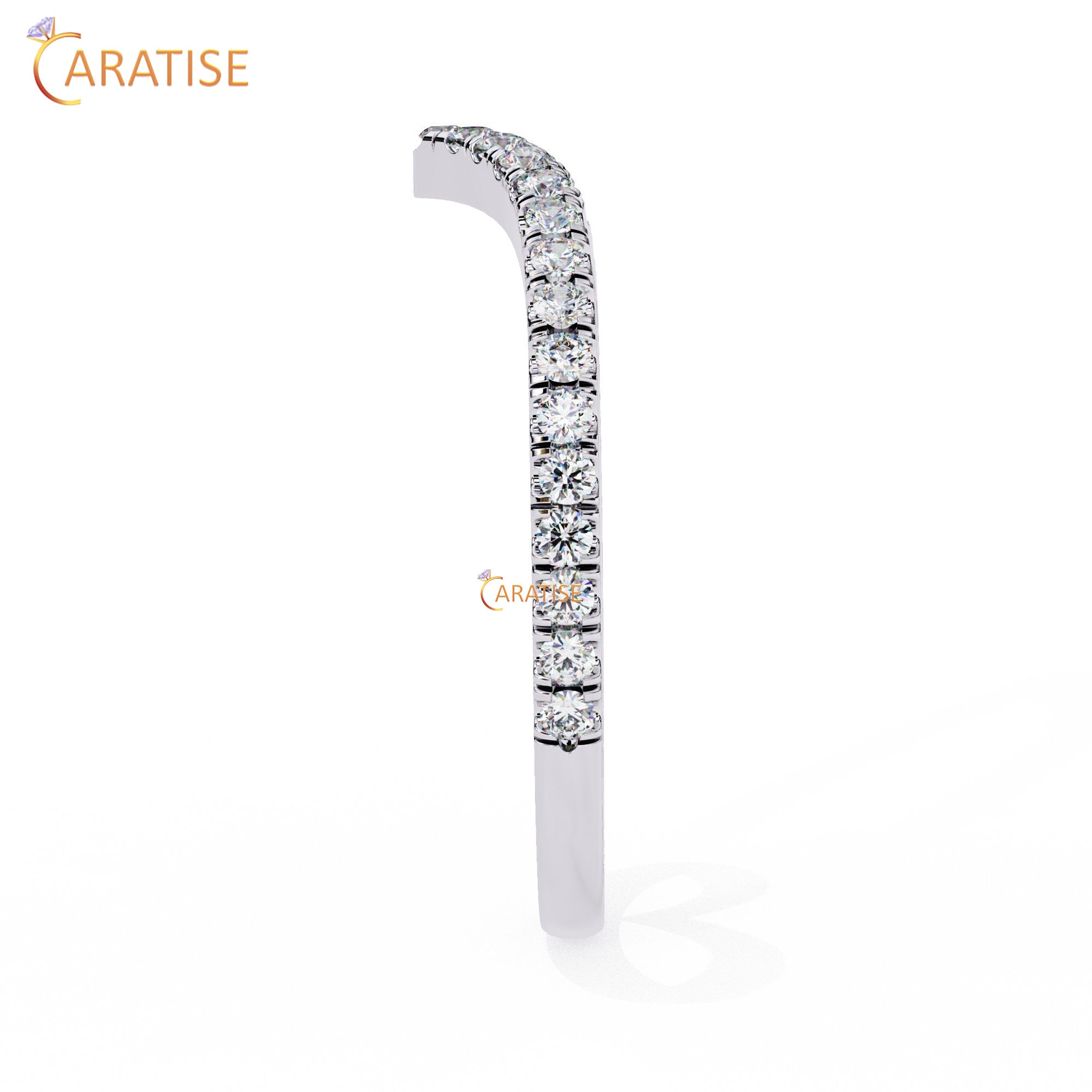 0.24 TDW Round Cut Diamond Women's Minimalist Ring