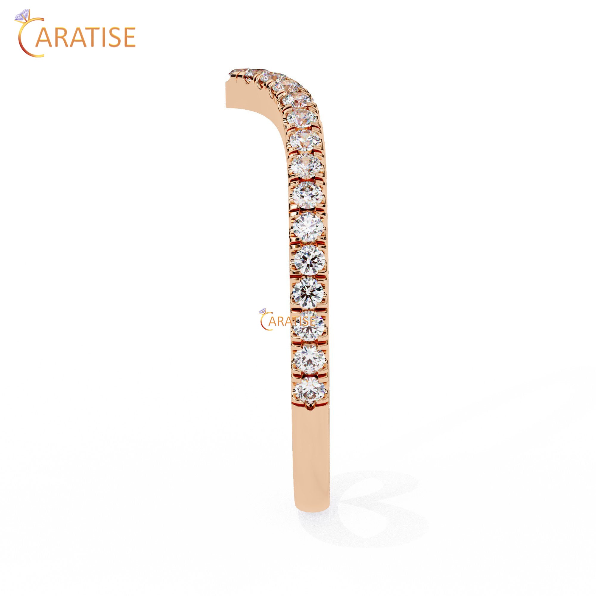 0.24 TDW Round Cut Diamond Women's Minimalist Ring