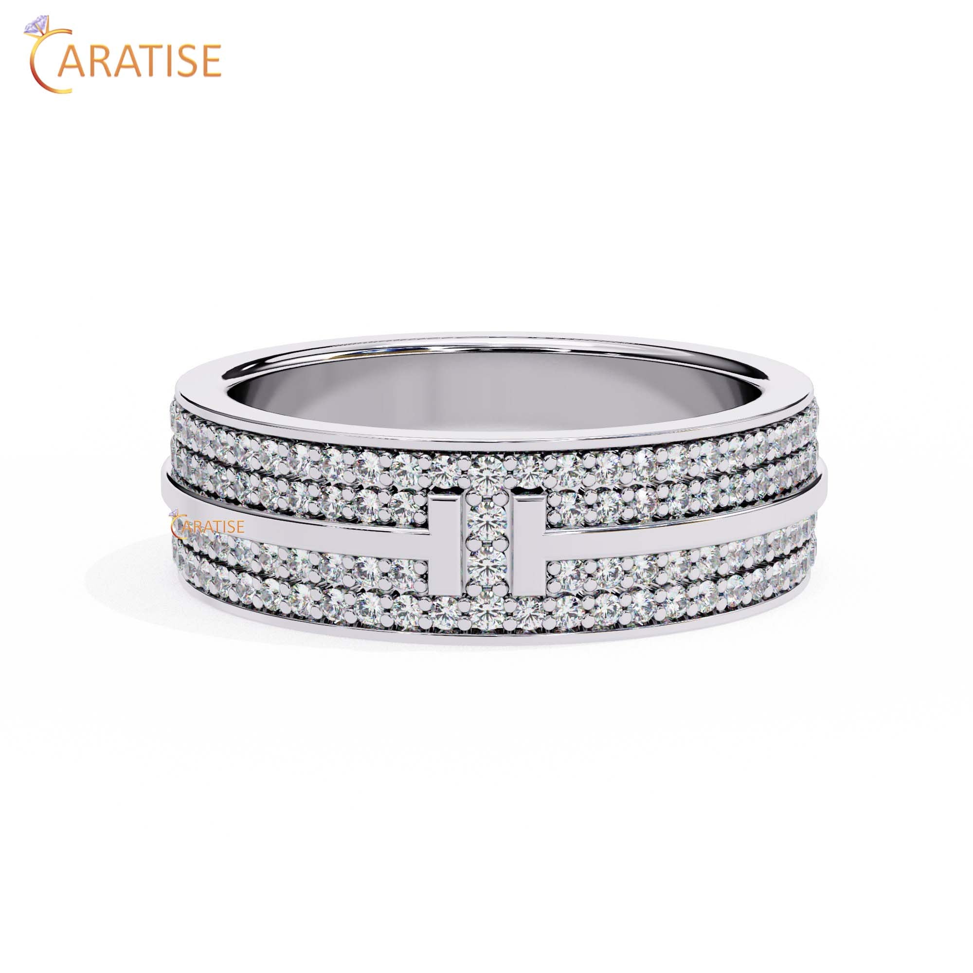 0.806 TDW Round Cut Diamond Women's Band