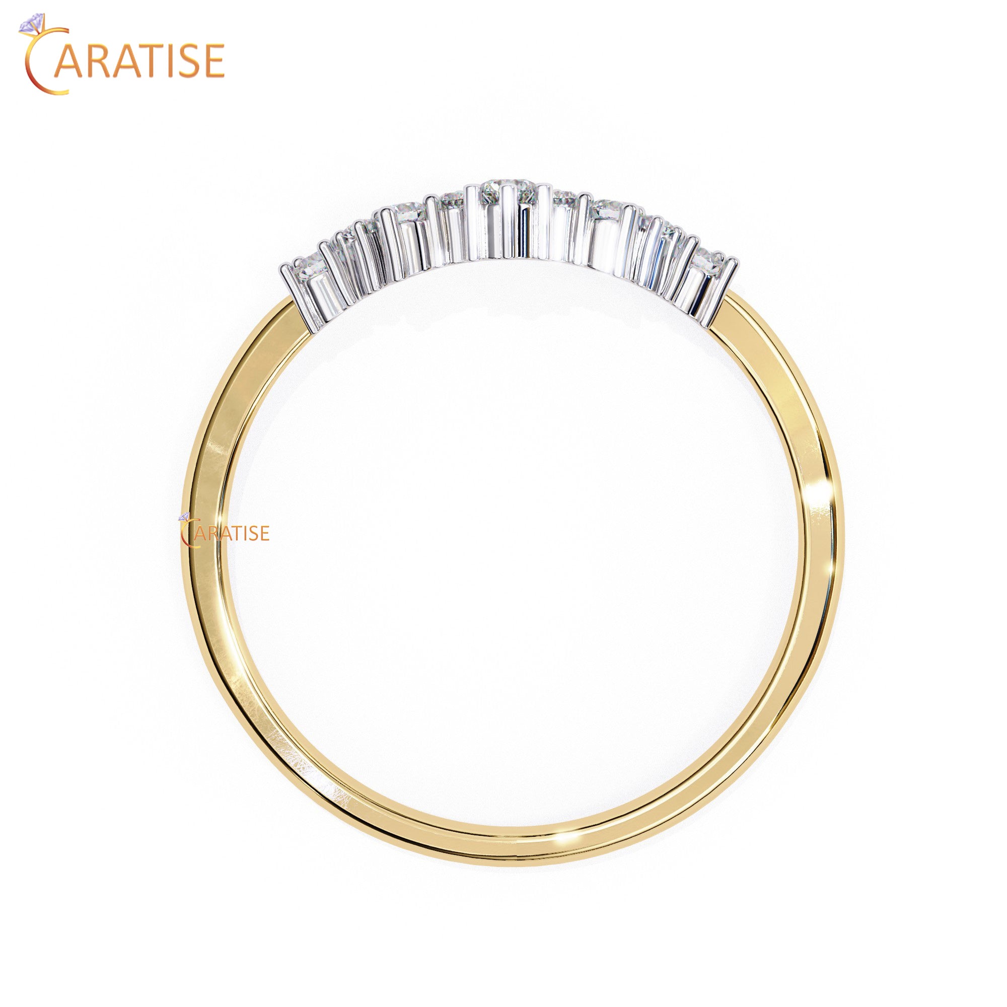 0.383 TDW Round Cut Diamond Women's Minimalist Ring