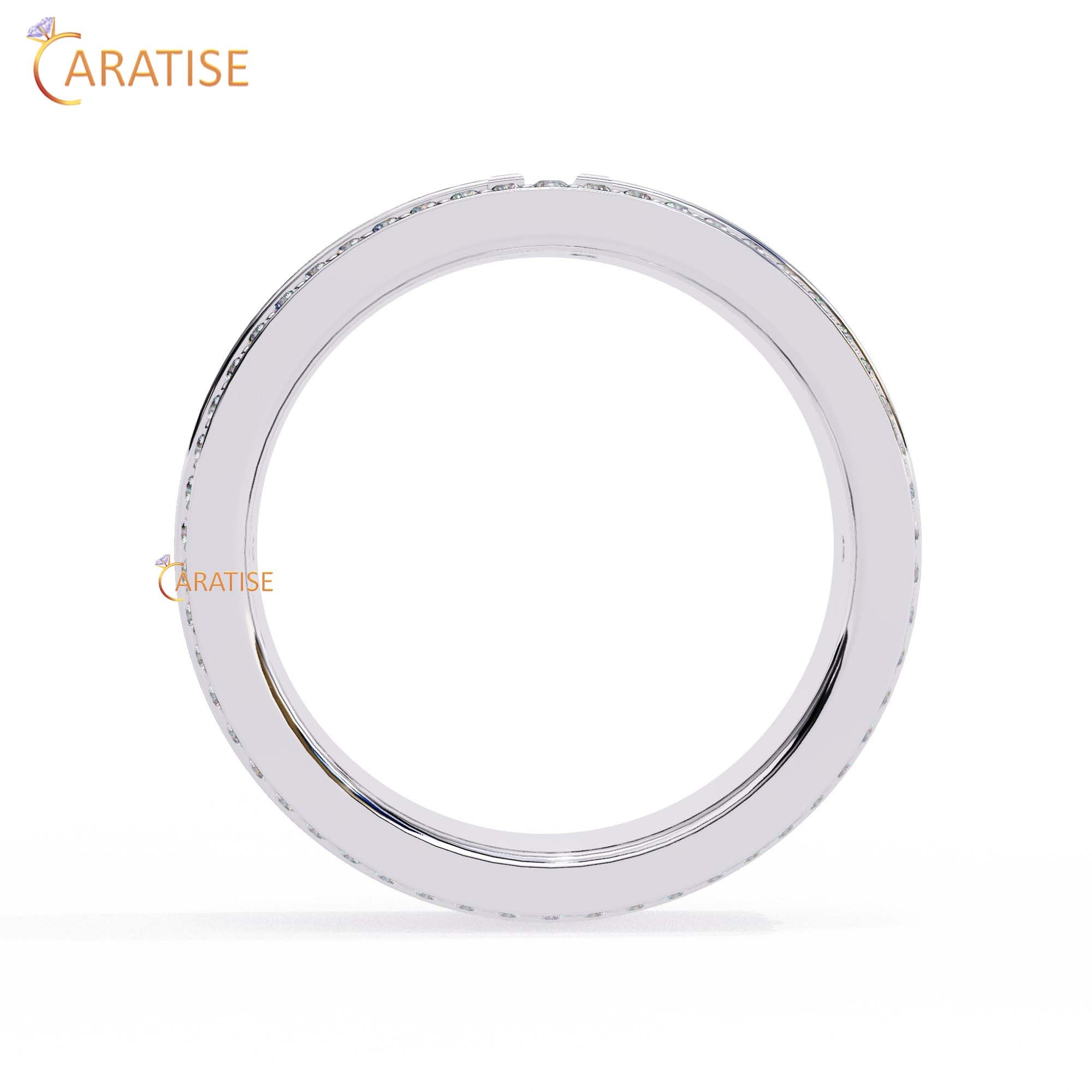 0.806 TDW Round Cut Diamond Women's Band