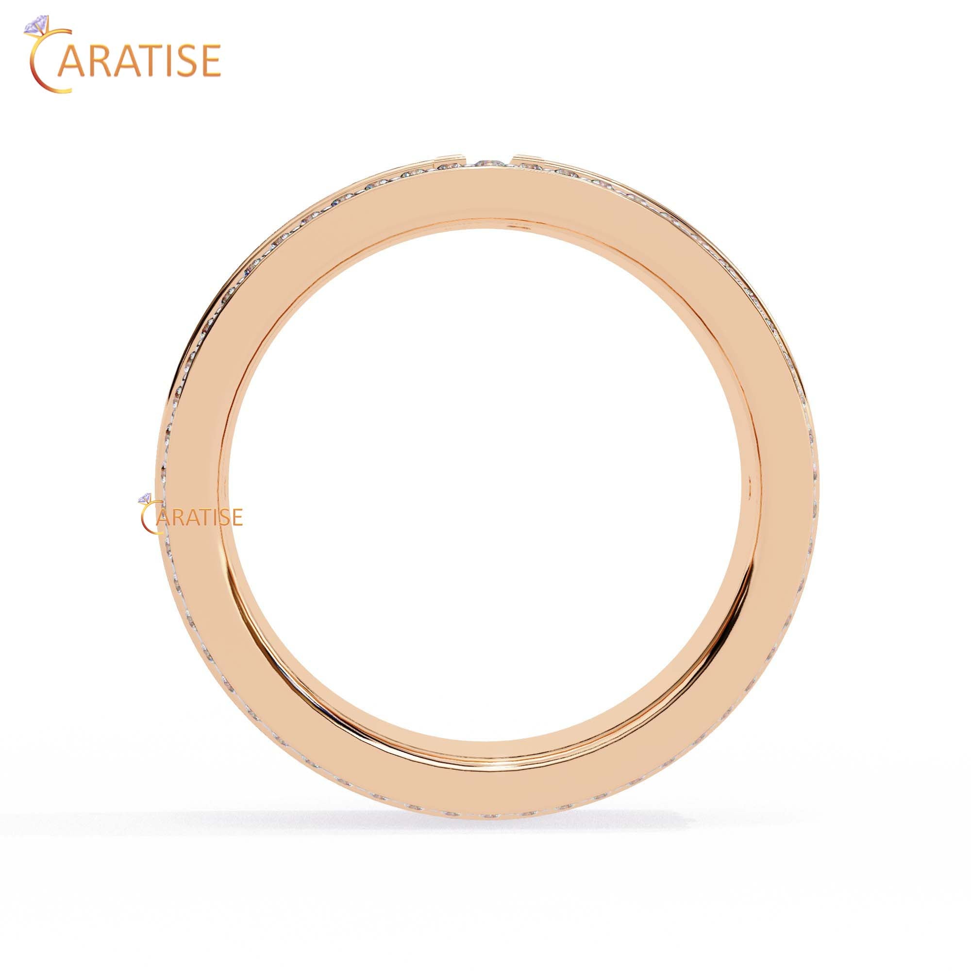 0.806 TDW Round Cut Diamond Women's Band