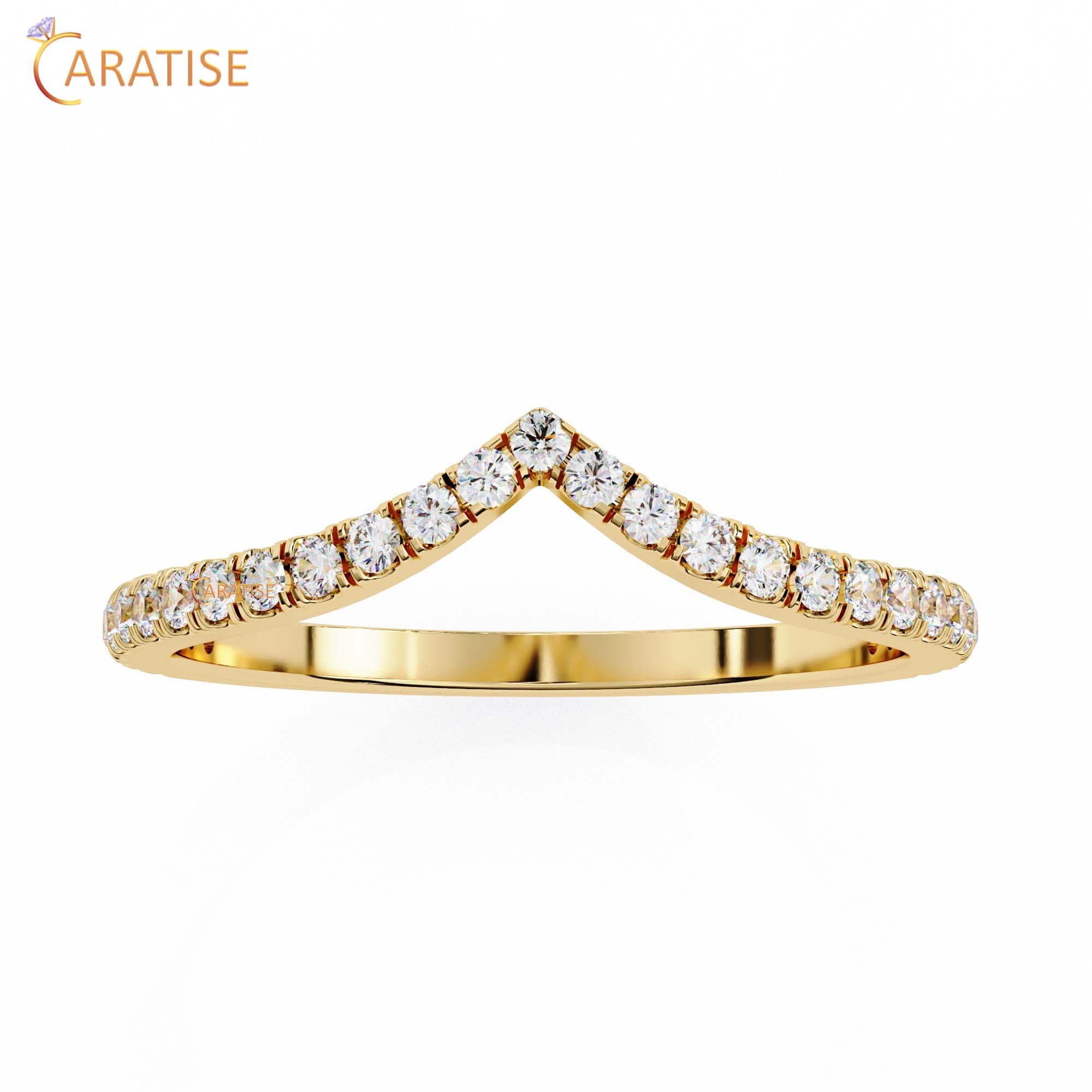 0.24 TDW Round Cut Diamond Women's Minimalist Ring