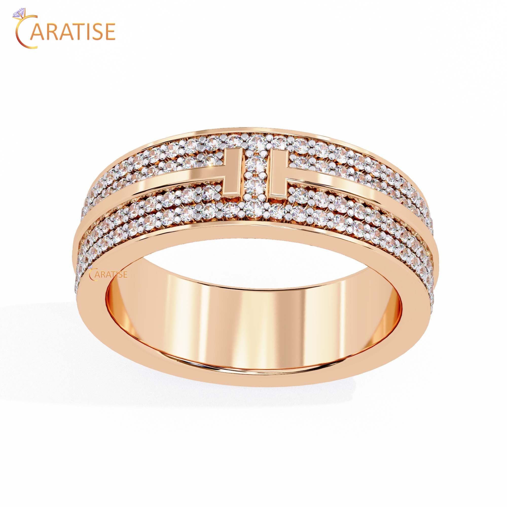 0.806 TDW Round Cut Diamond Women's Band