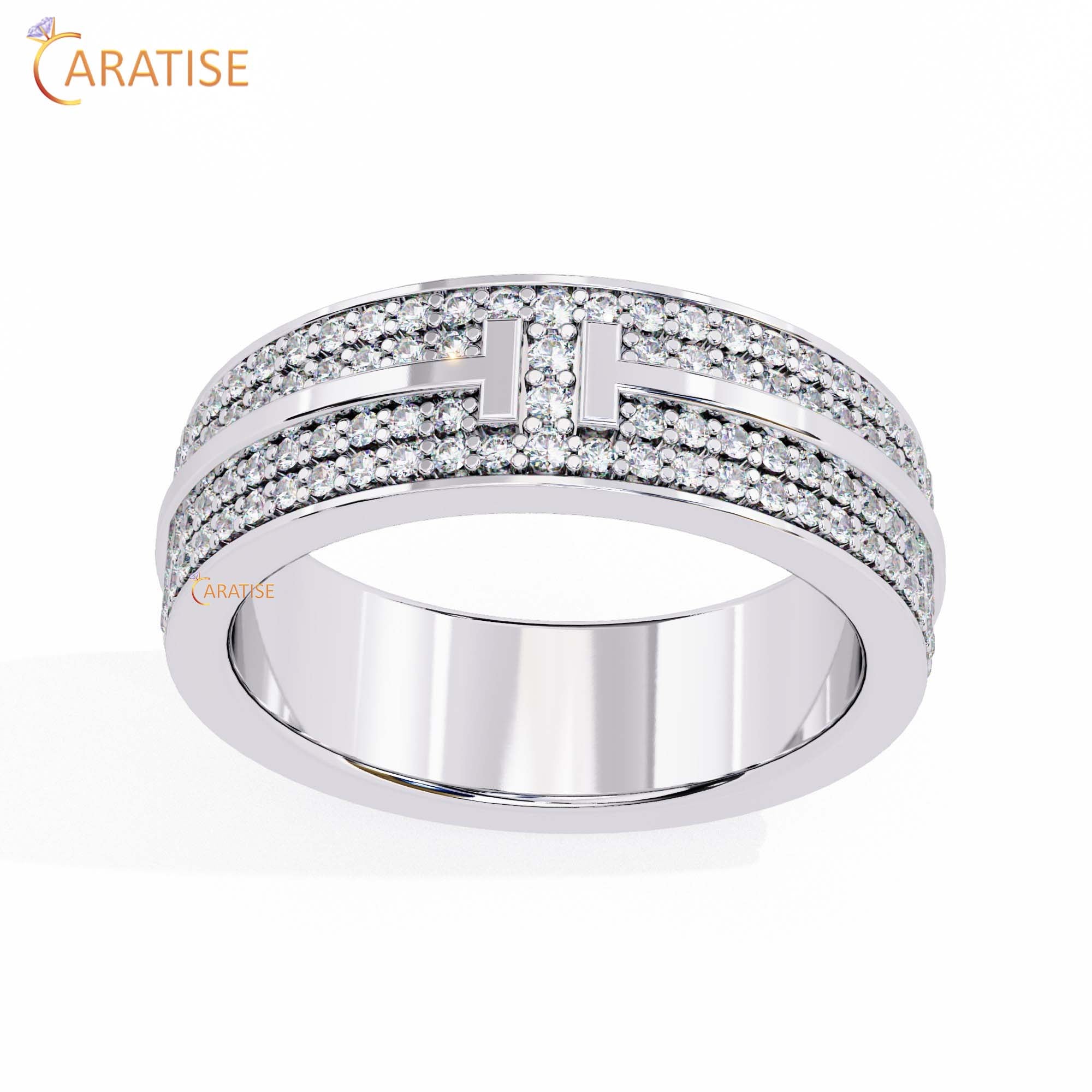 0.806 TDW Round Cut Diamond Women's Band