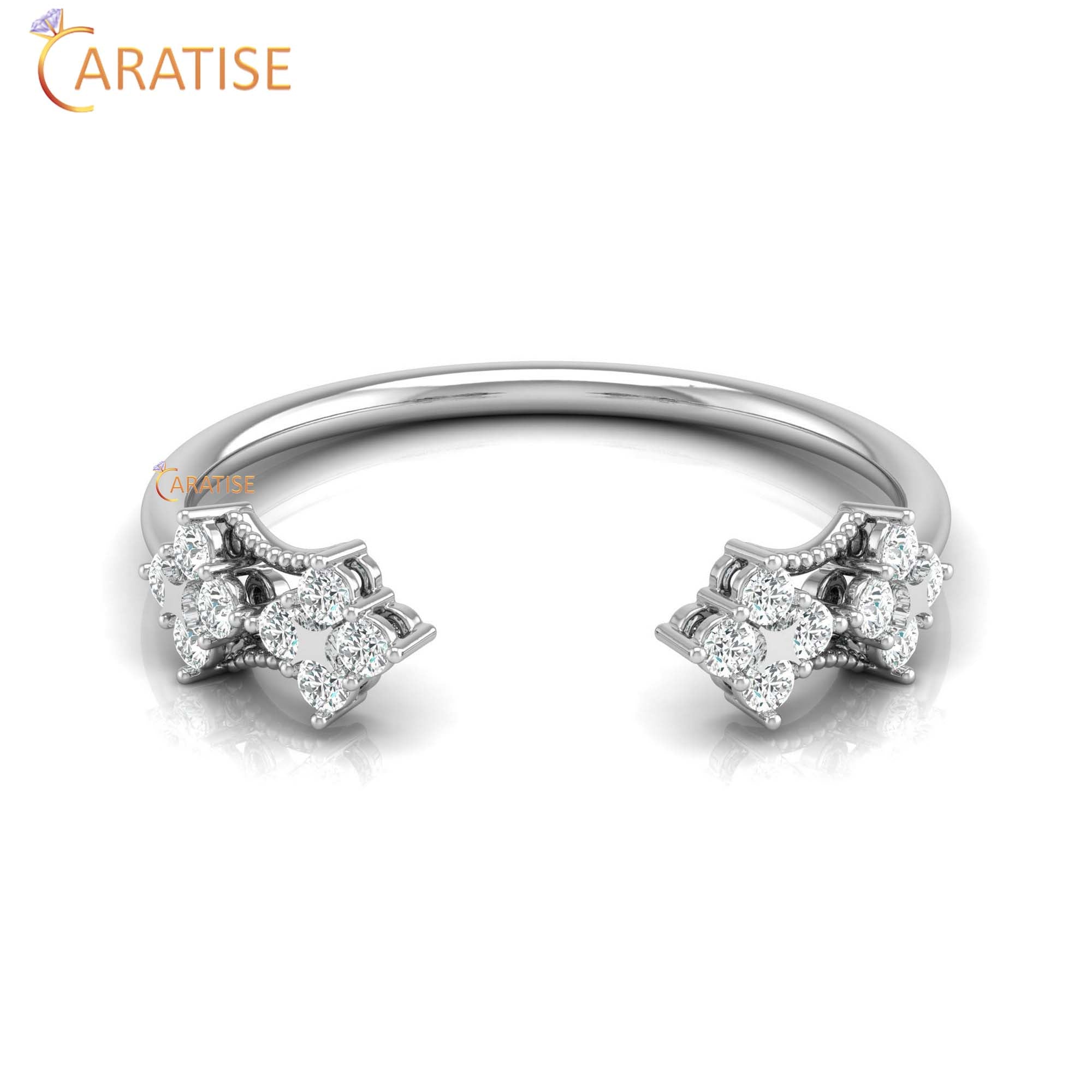 0.20 TDW Round Cut Minimalist Women's Diamond Ring