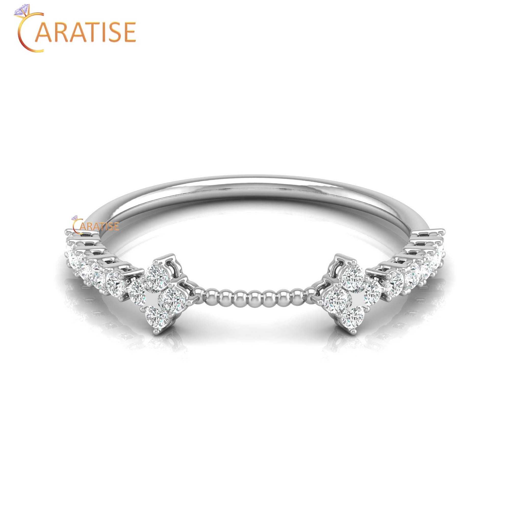 0.23 TDW Round Cut Minimalist Women's Diamond Ring