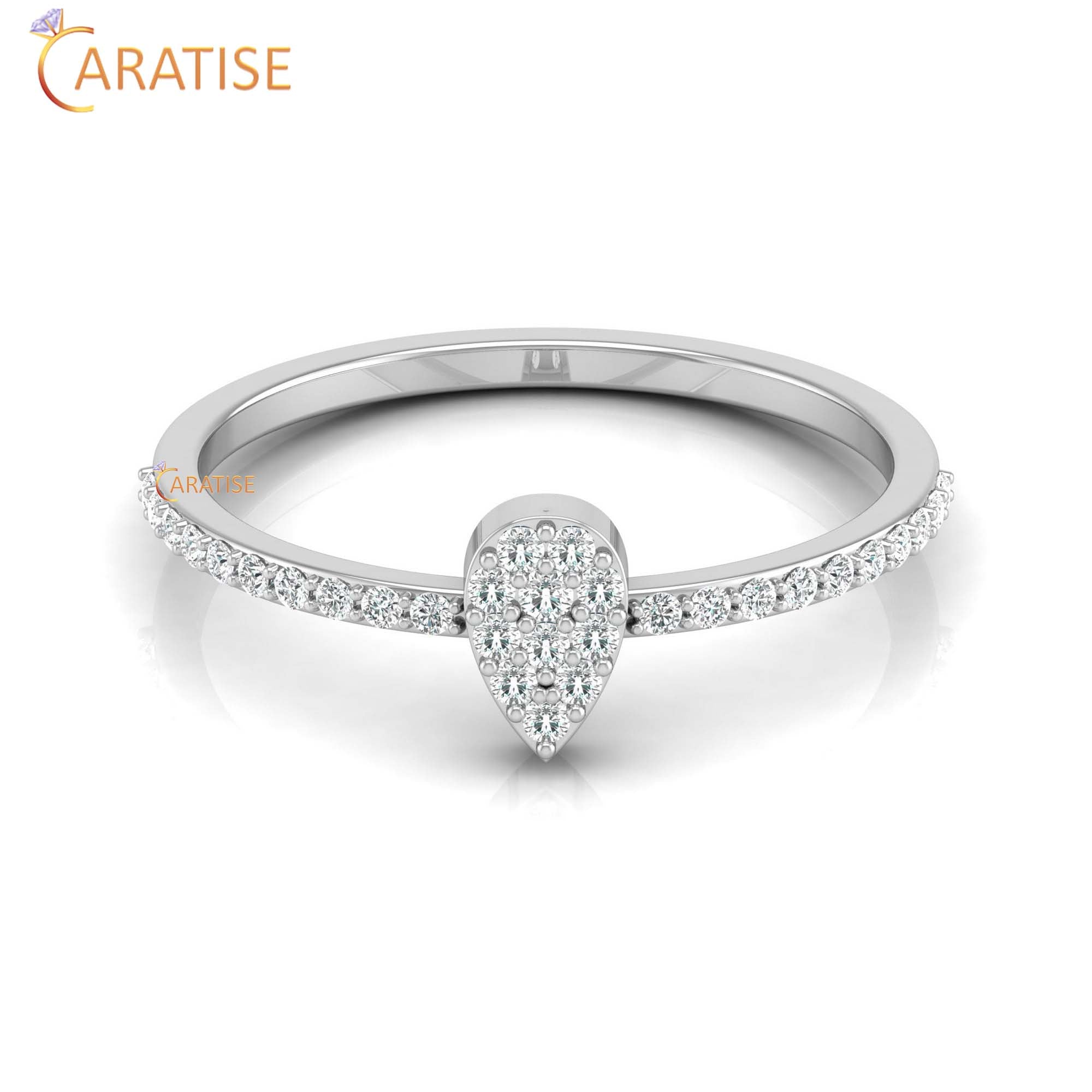 0.18 TDW Round Cut Minimalist Diamond Ring