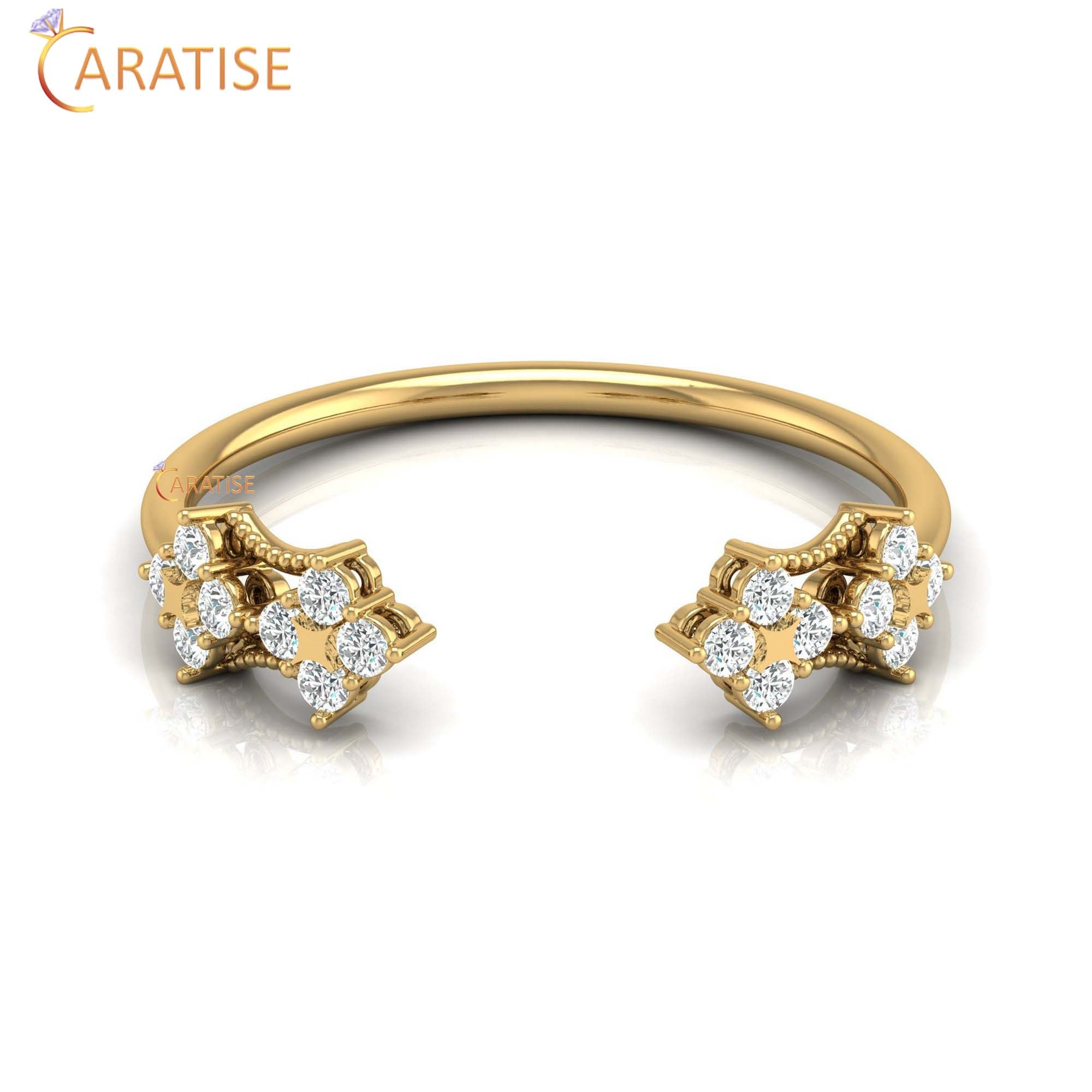 0.20 TDW Round Cut Minimalist Women's Diamond Ring