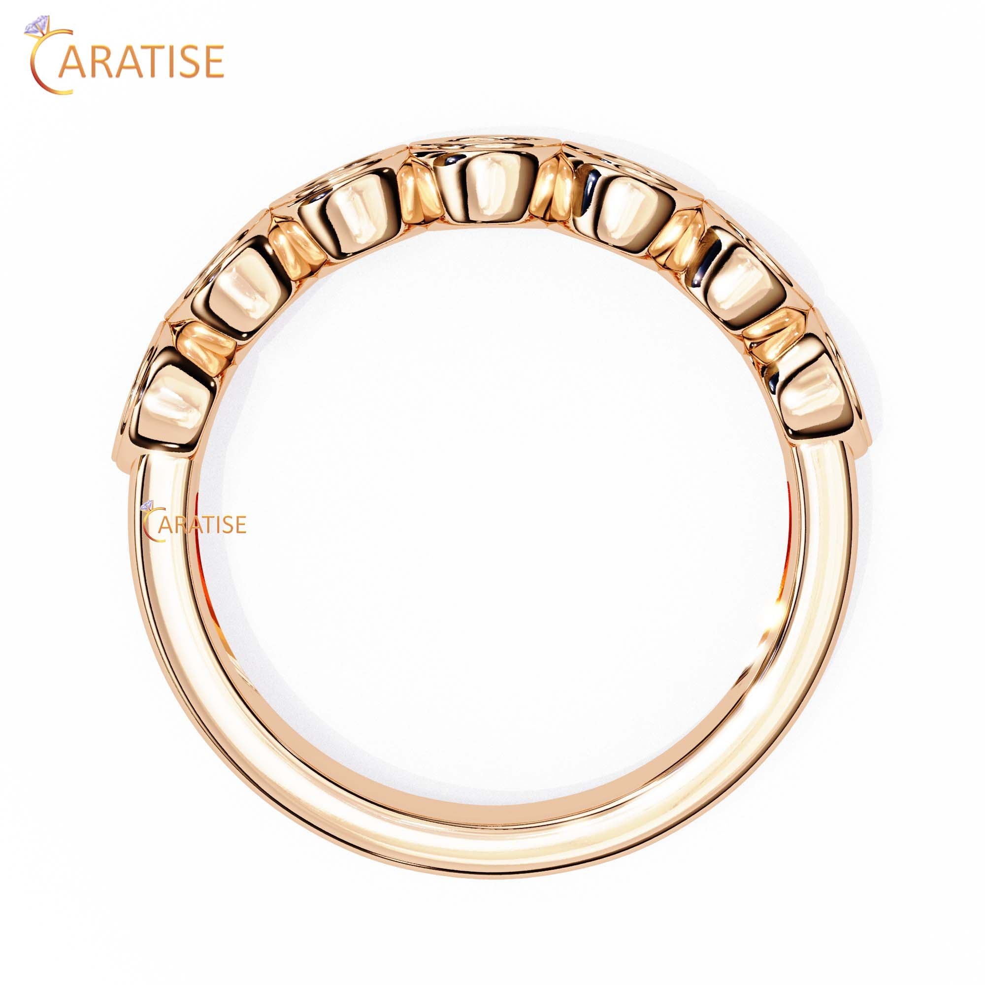0.21 TDW Round Cut Diamond Minimalist Women's Ring