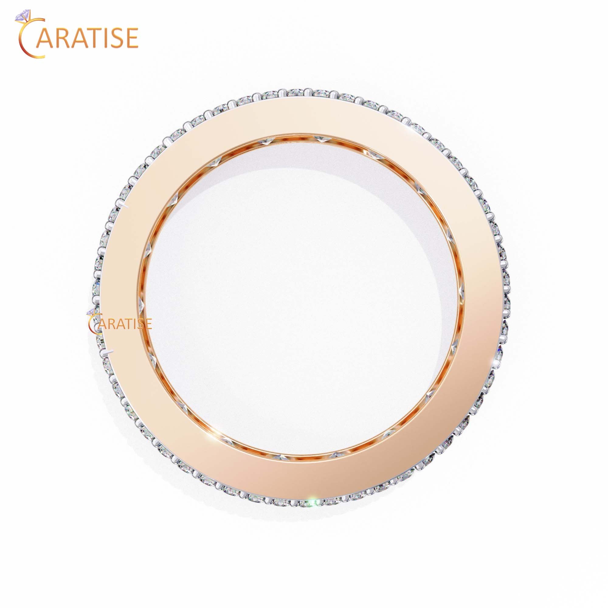 3.54 TDW Round & Princess Cut Diamond Women's Band