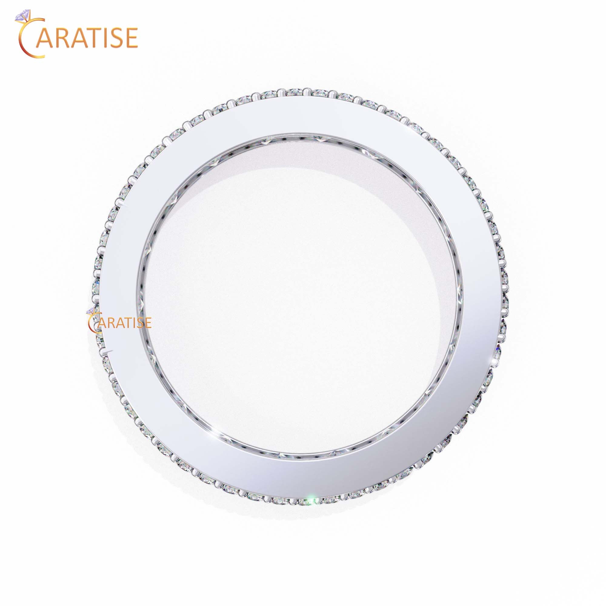 3.54 TDW Round & Princess Cut Diamond Women's Band