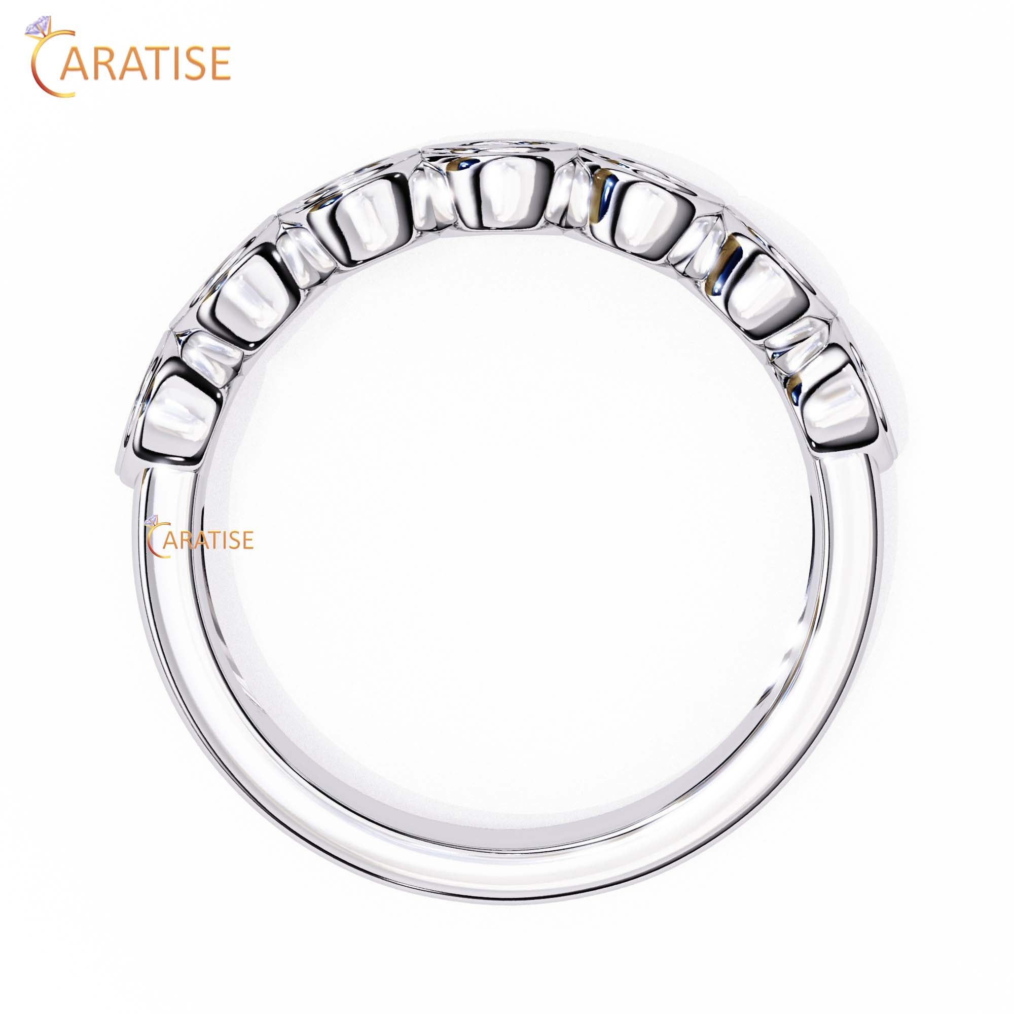 0.21 TDW Round Cut Diamond Minimalist Women's Ring