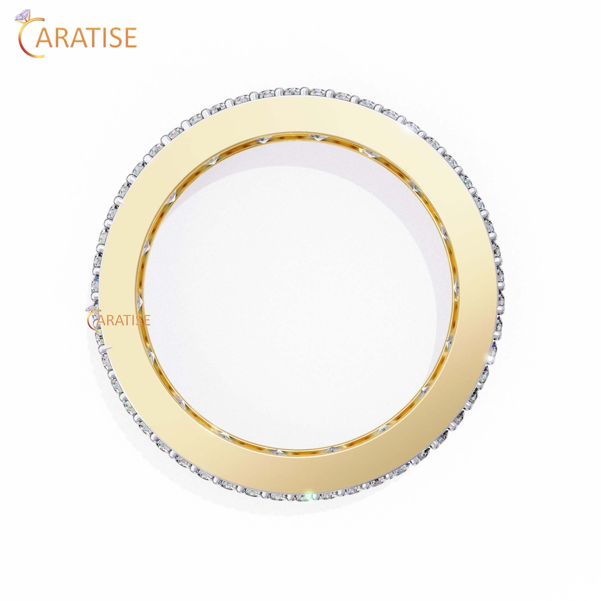 3.54 TDW Round & Princess Cut Diamond Women's Band