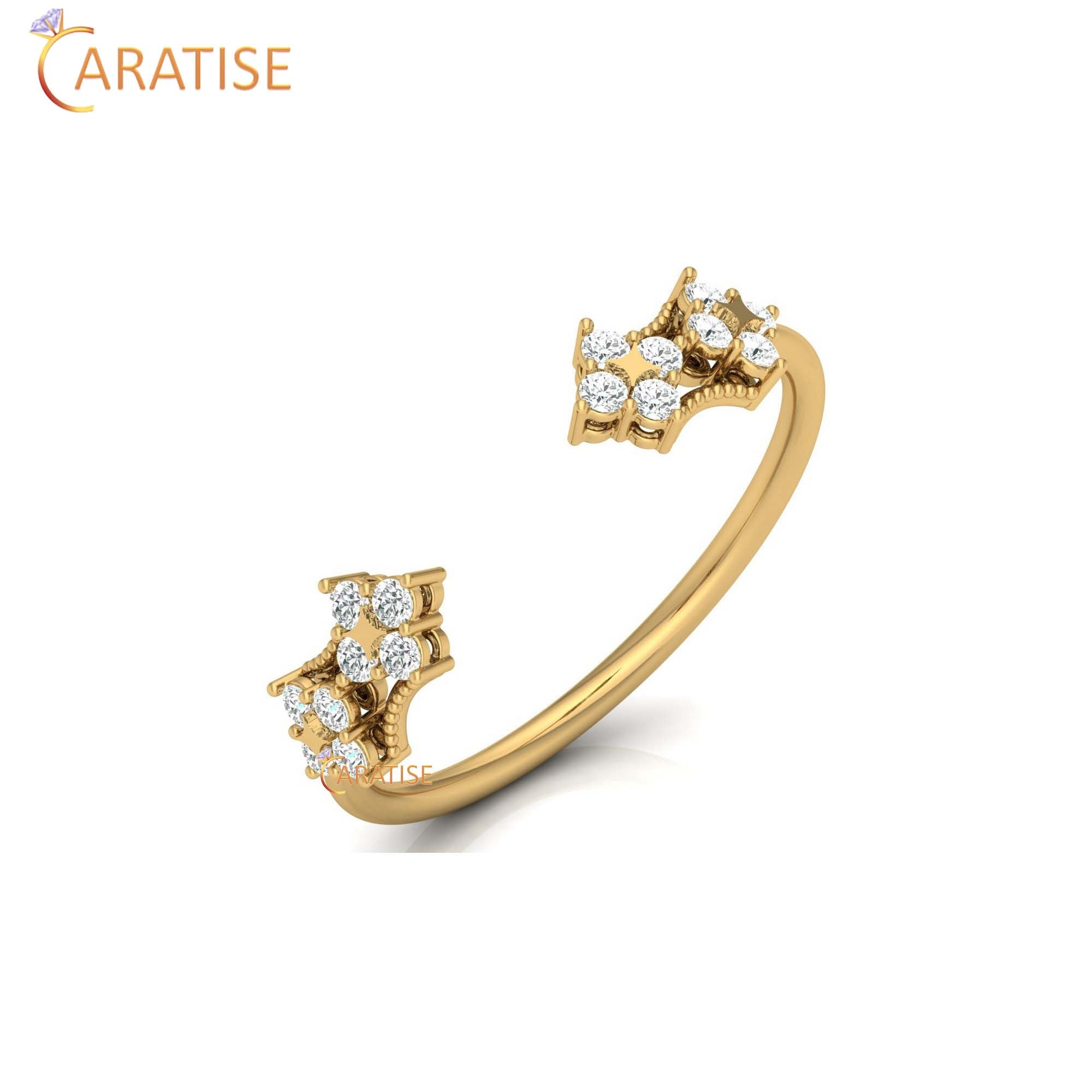 0.20 TDW Round Cut Minimalist Women's Diamond Ring