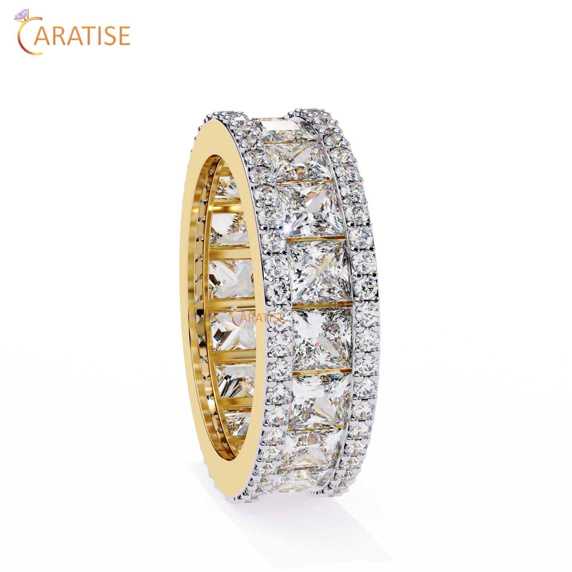 3.54 TDW Round & Princess Cut Diamond Women's Band