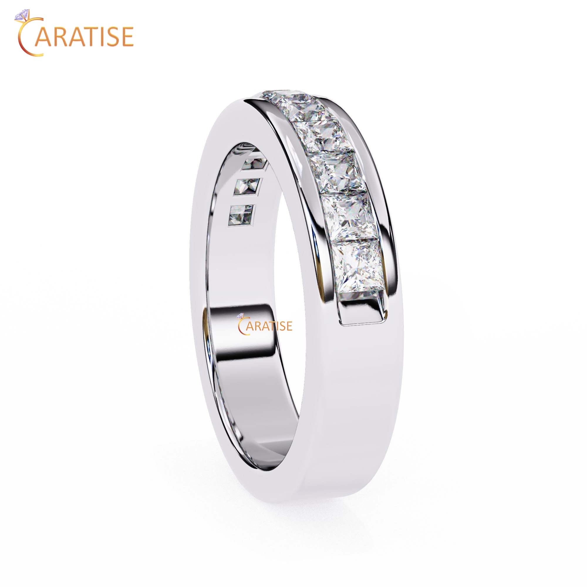 1.07 TDW Princess Cut Diamond Women's Band