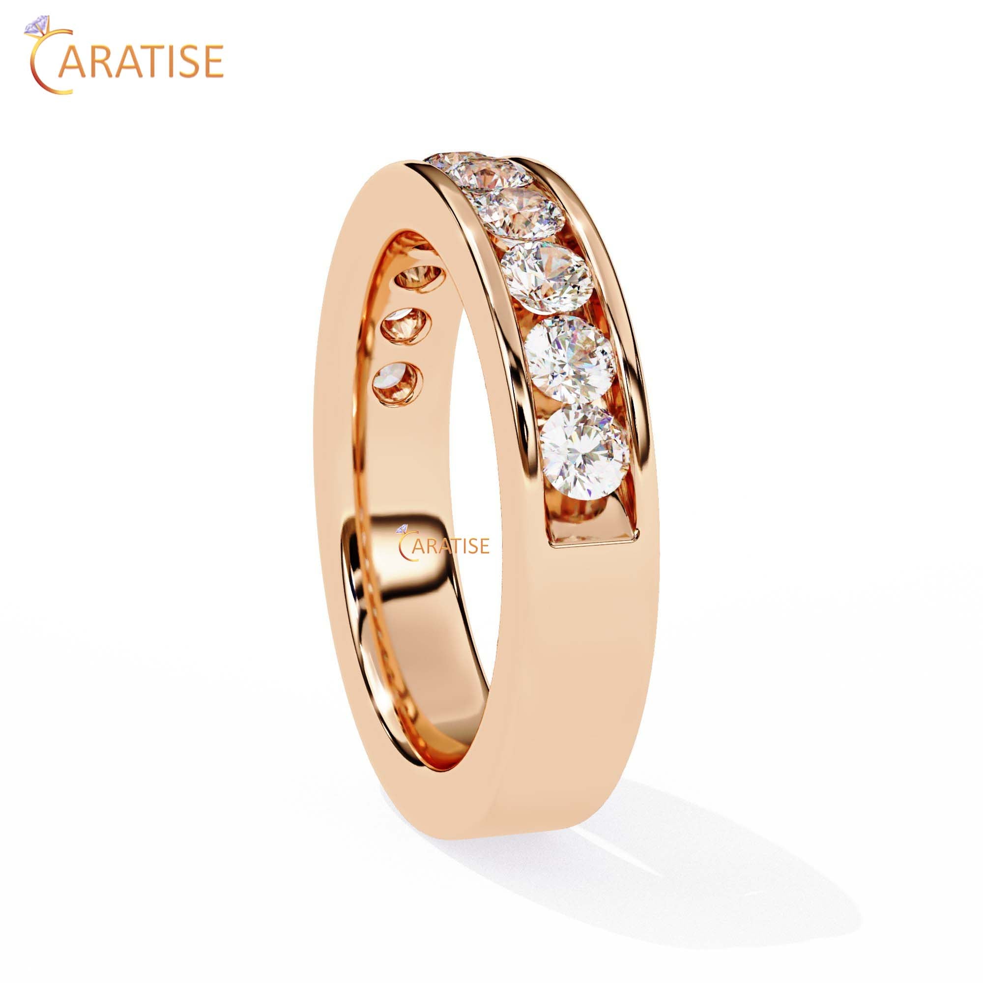 1.01 TDW Round Cut Diamond Women's Band