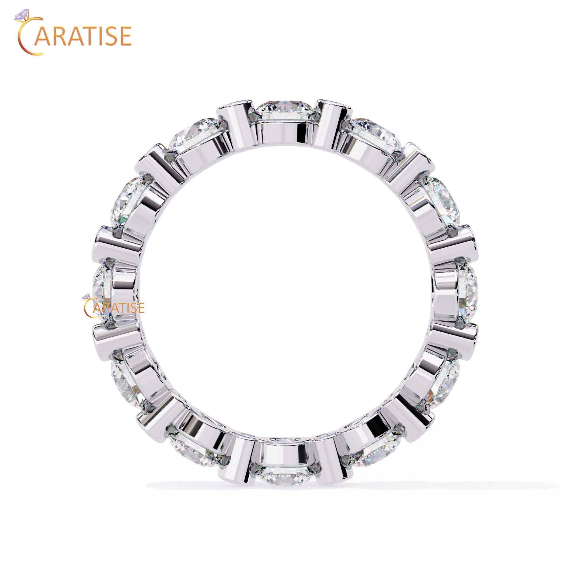 2.45 TDW Round Cut Diamond Women's Band