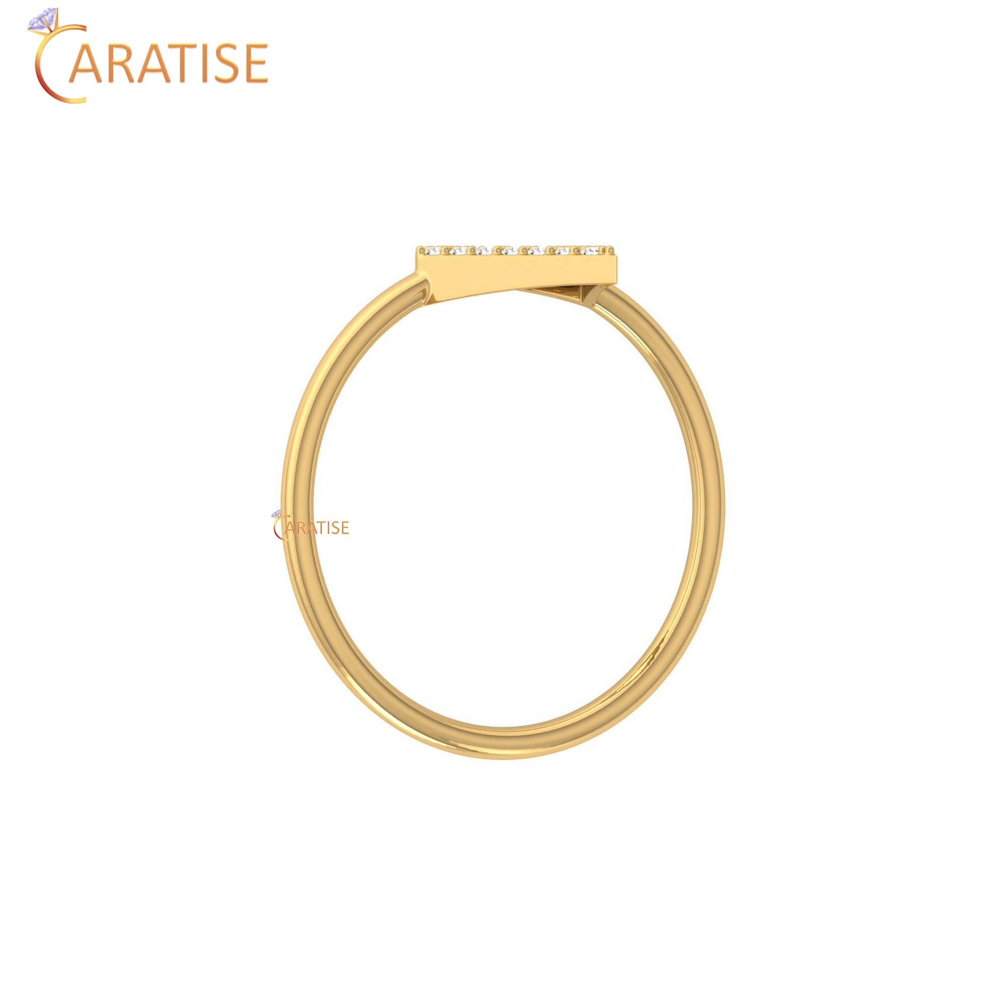 0.10 TDW Round Cut Minimalist Women's Diamond Ring